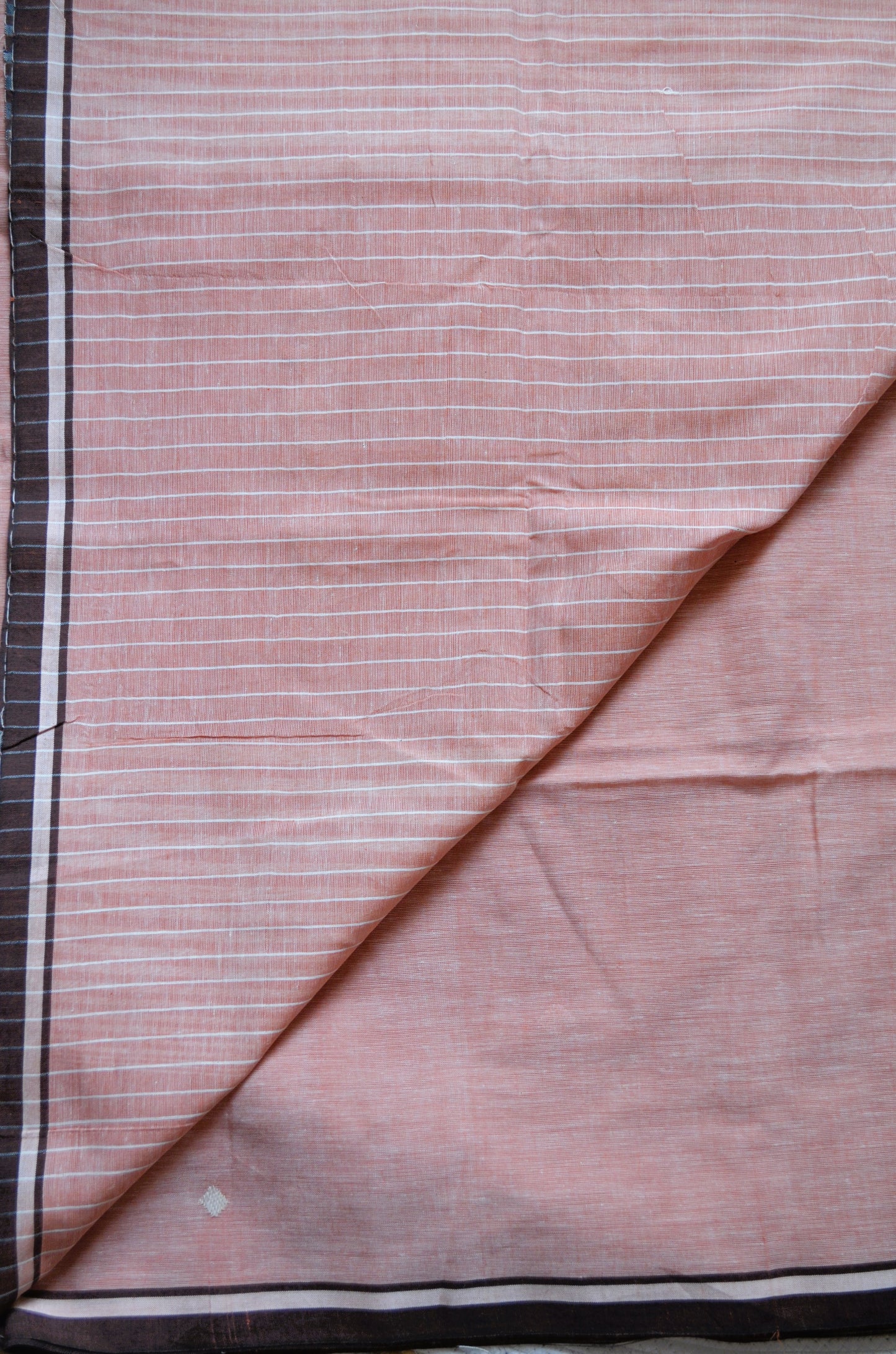 Peach Bengal Tangail Handloom Saree