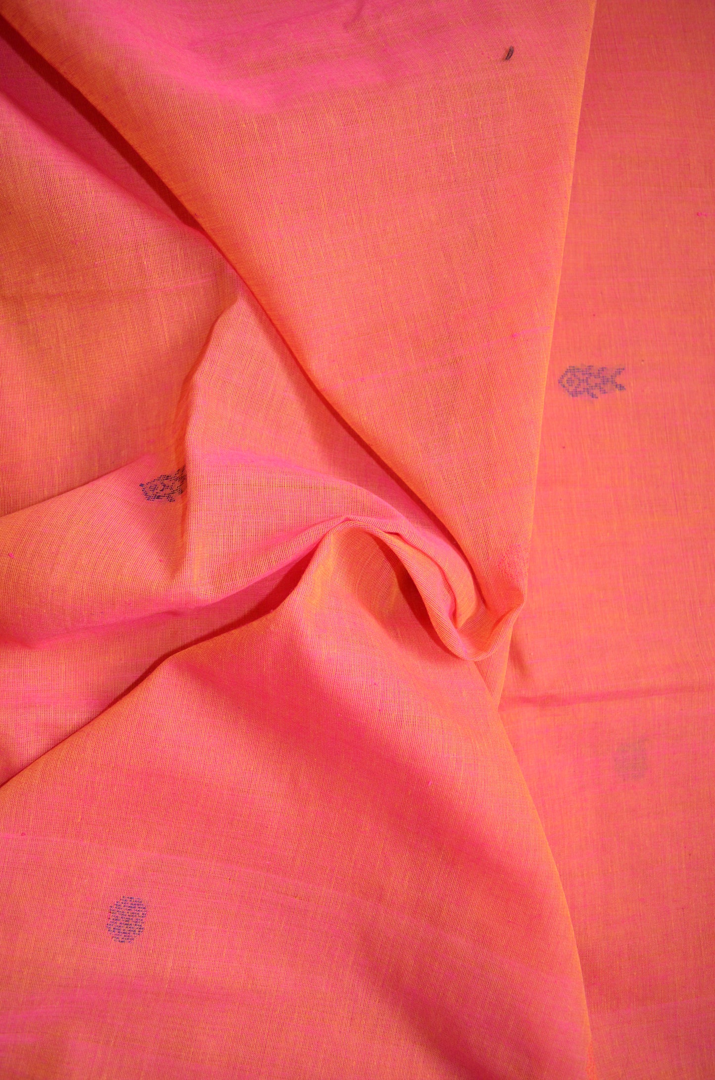 Magenta Buttery Mul Cotton Bengal Muslin Handloom Saree