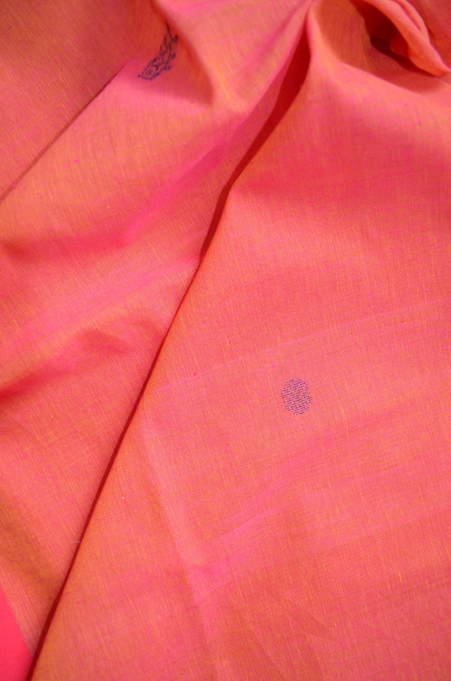 Magenta Buttery Mul Cotton Bengal Muslin Handloom Saree
