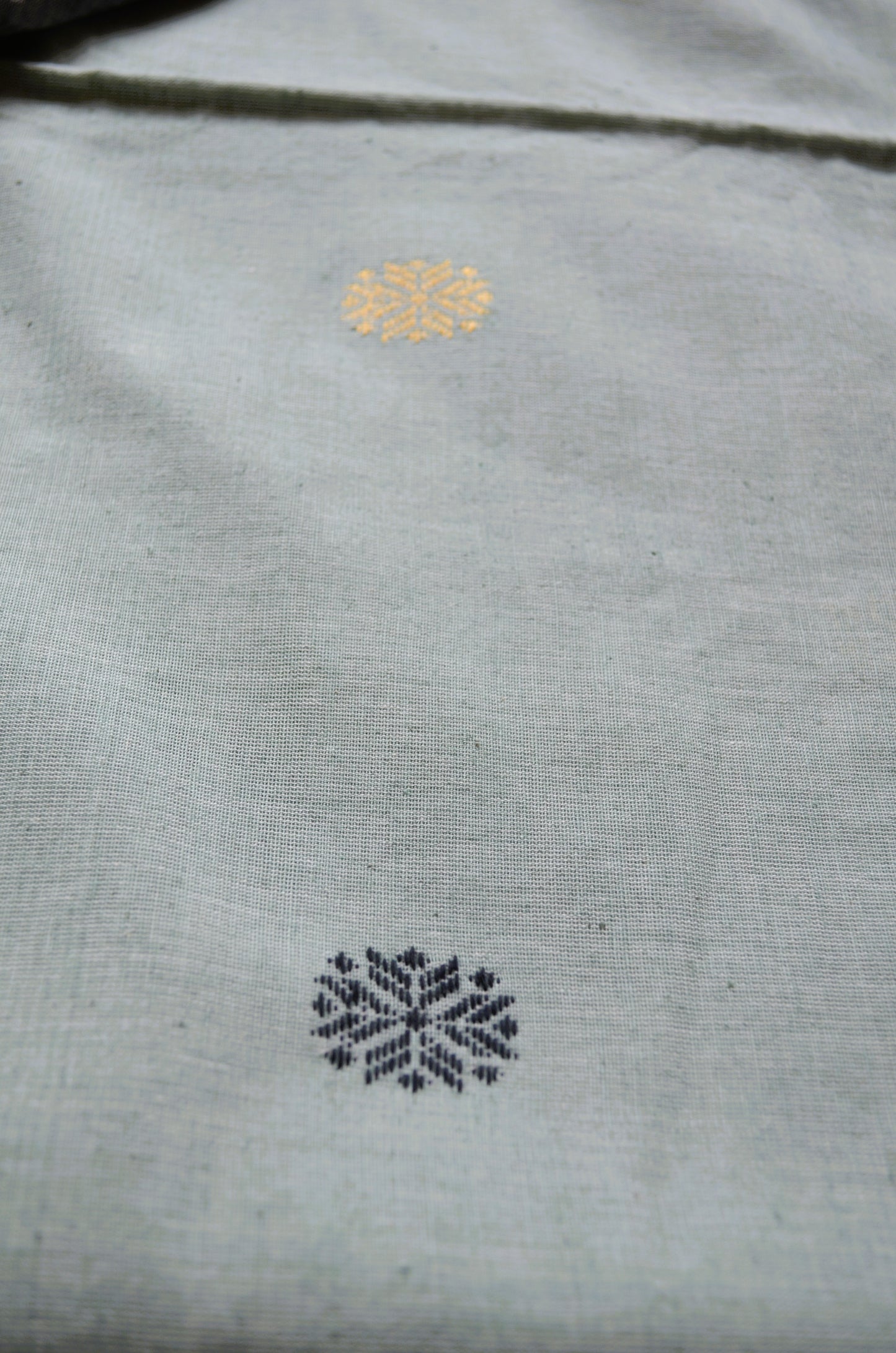 Seafoam Buttery Mul Cotton Bengal Muslin Handloom Saree