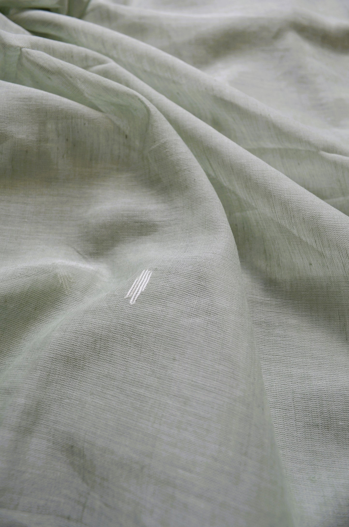 Seafoam Buttery Mul Cotton Bengal Muslin Handloom Saree