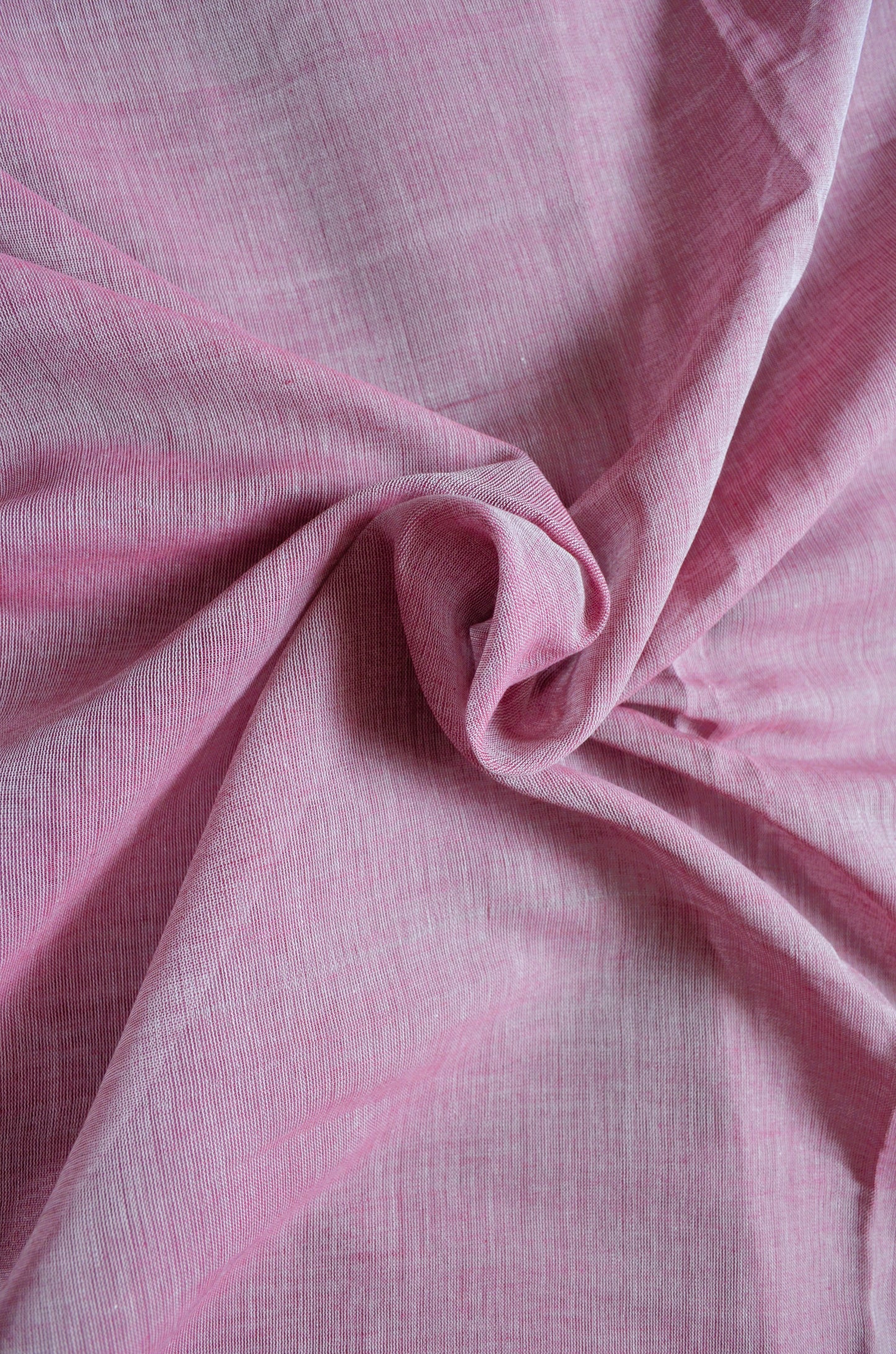 Rouge Buttery Mul Cotton Bengal Muslin Handloom Saree