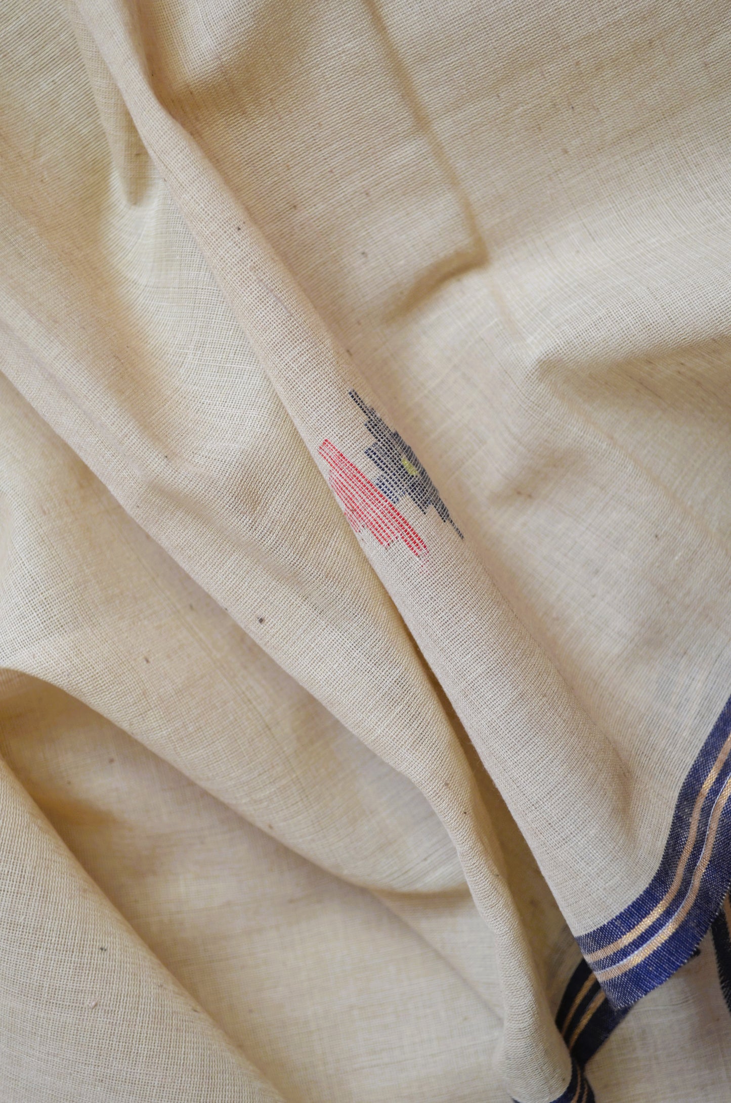 Beige Bengal Jamdani Handloom Saree