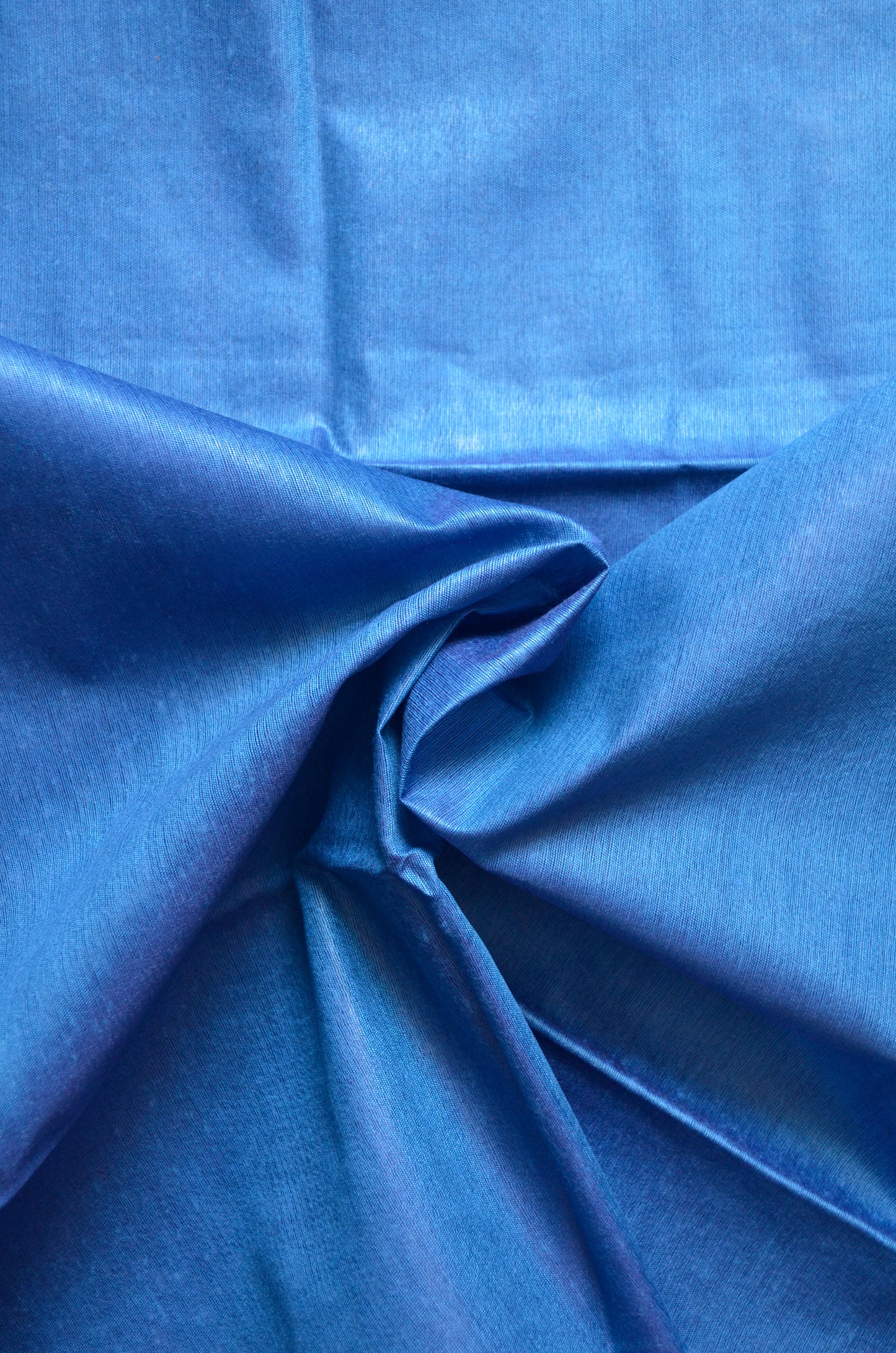 Indigo Blue Vegan Tussar Silk Handloom Saree