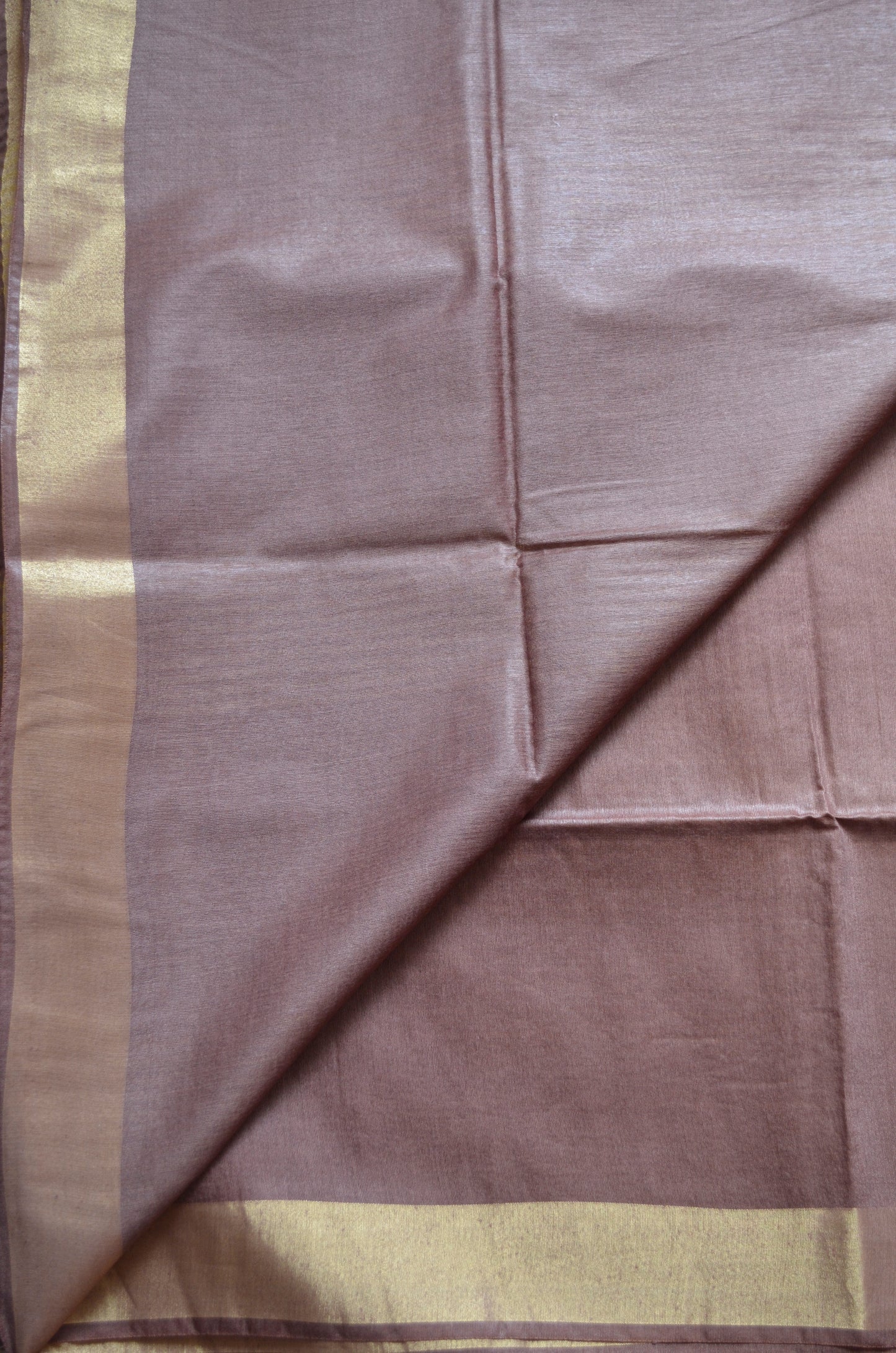 Brown Vegan Tussar Silk Handloom Saree