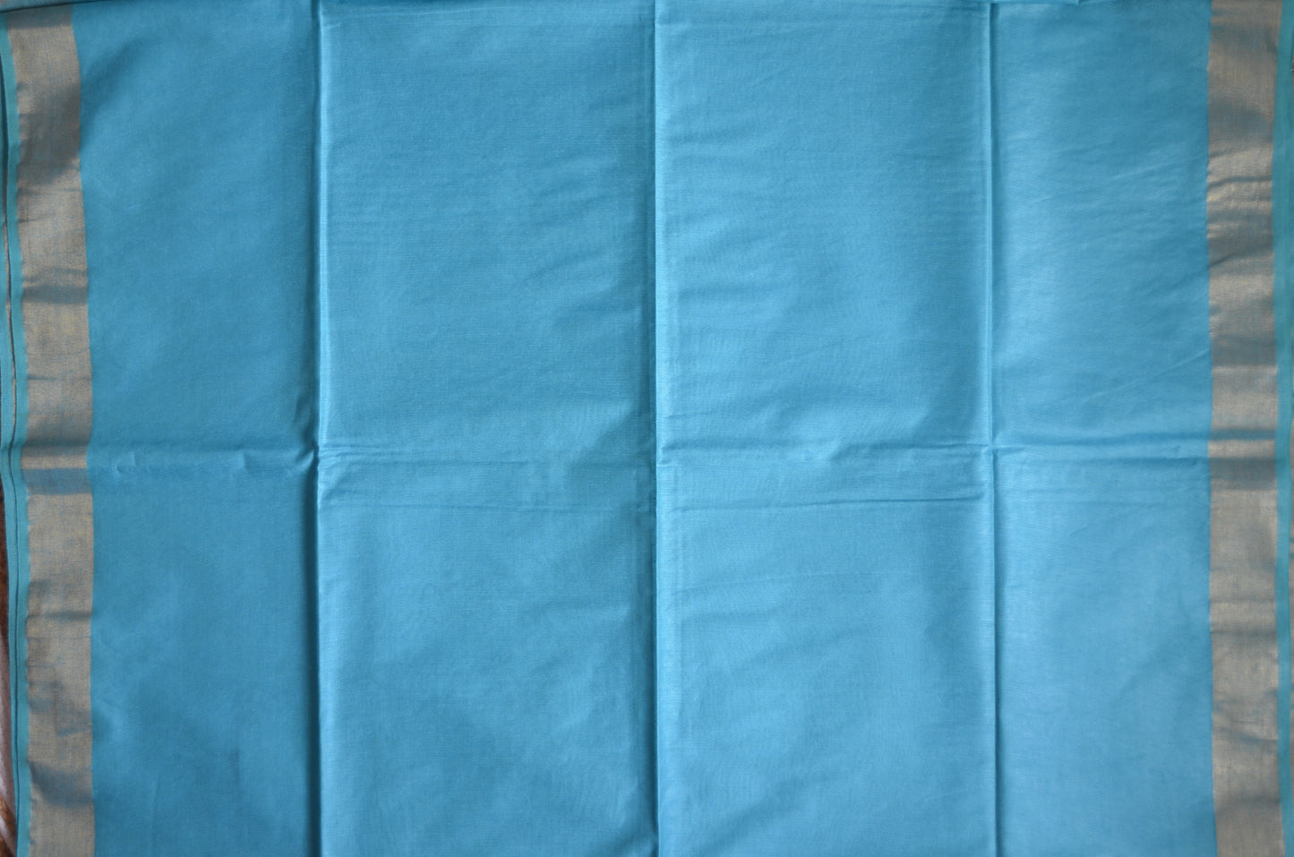 Teal Vegan Tussar Silk Handloom Saree
