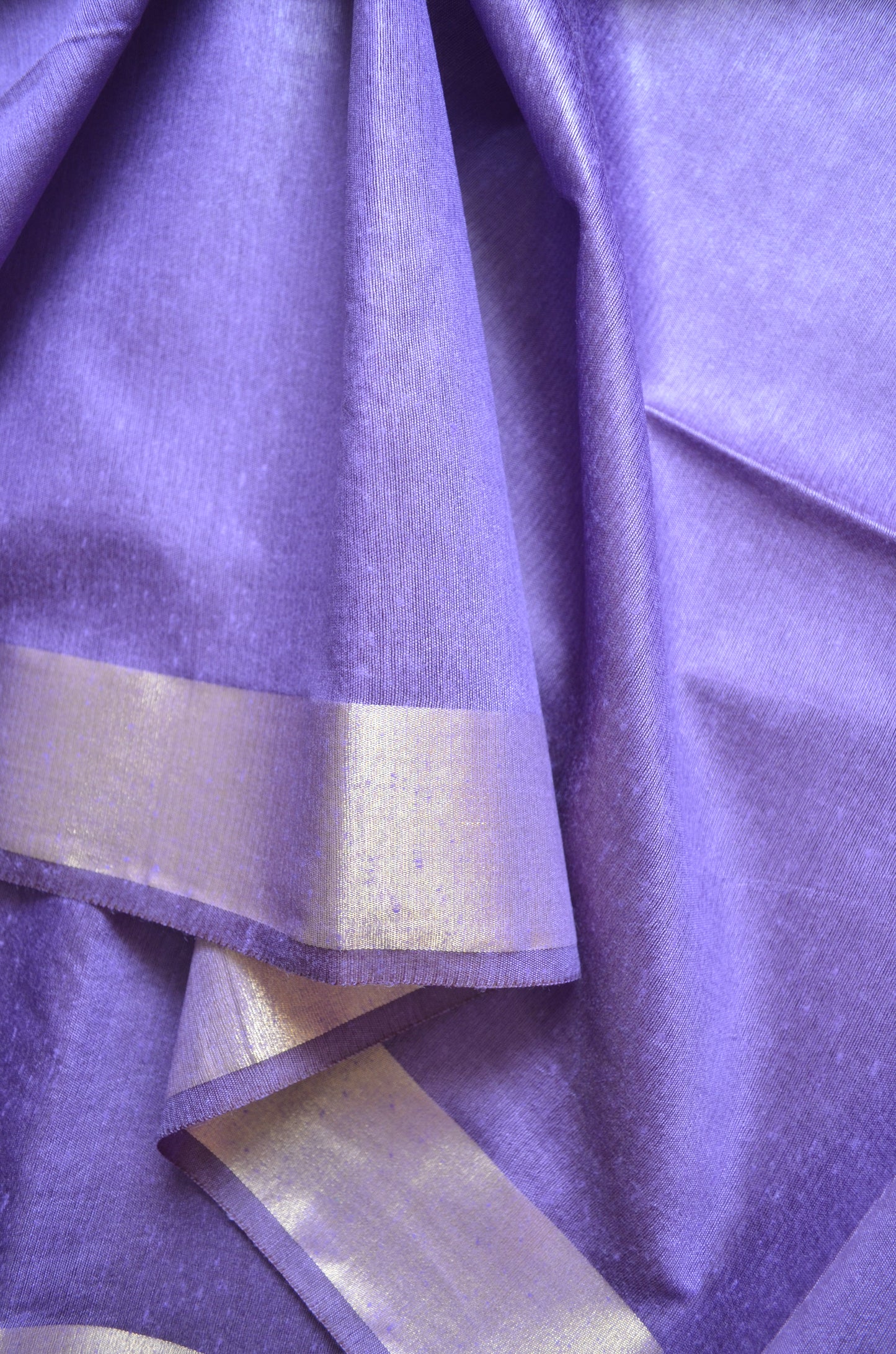 Purple Vegan Tussar Silk Handloom Saree