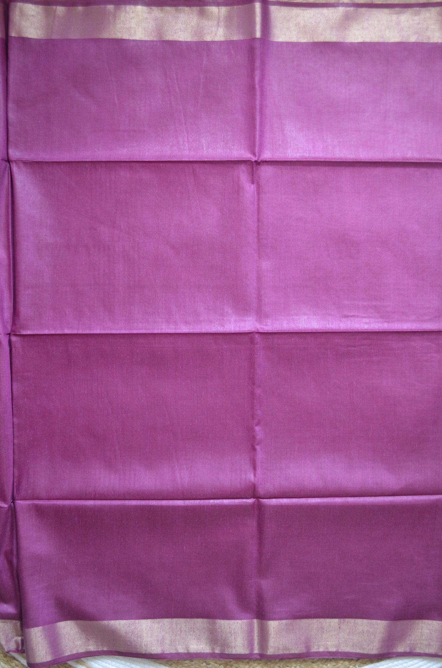 Magenta Vegan Tussar Silk Handloom Saree