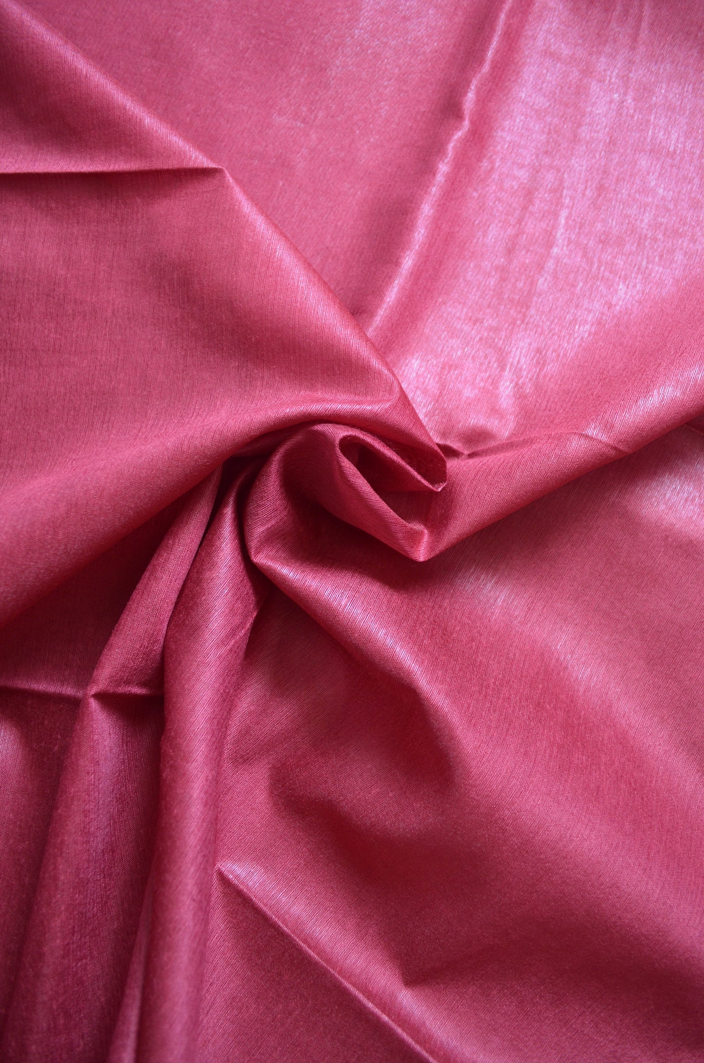 Red Vegan Tussar Silk Handloom Saree