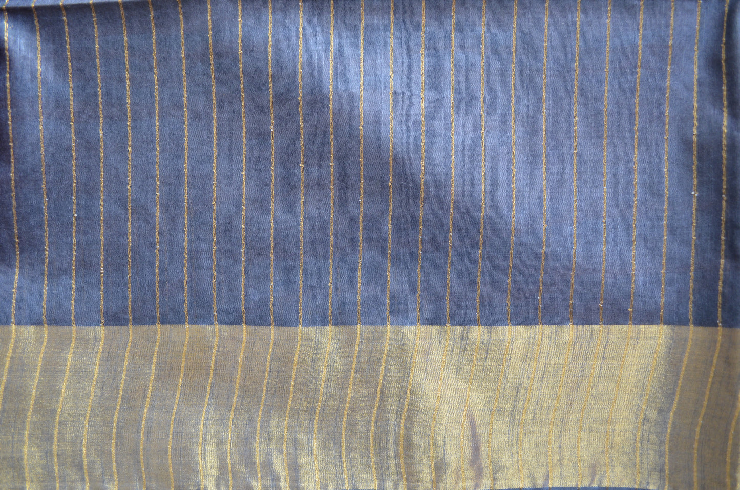 Steel Rust Tussar Vegan Silk Handloom Saree