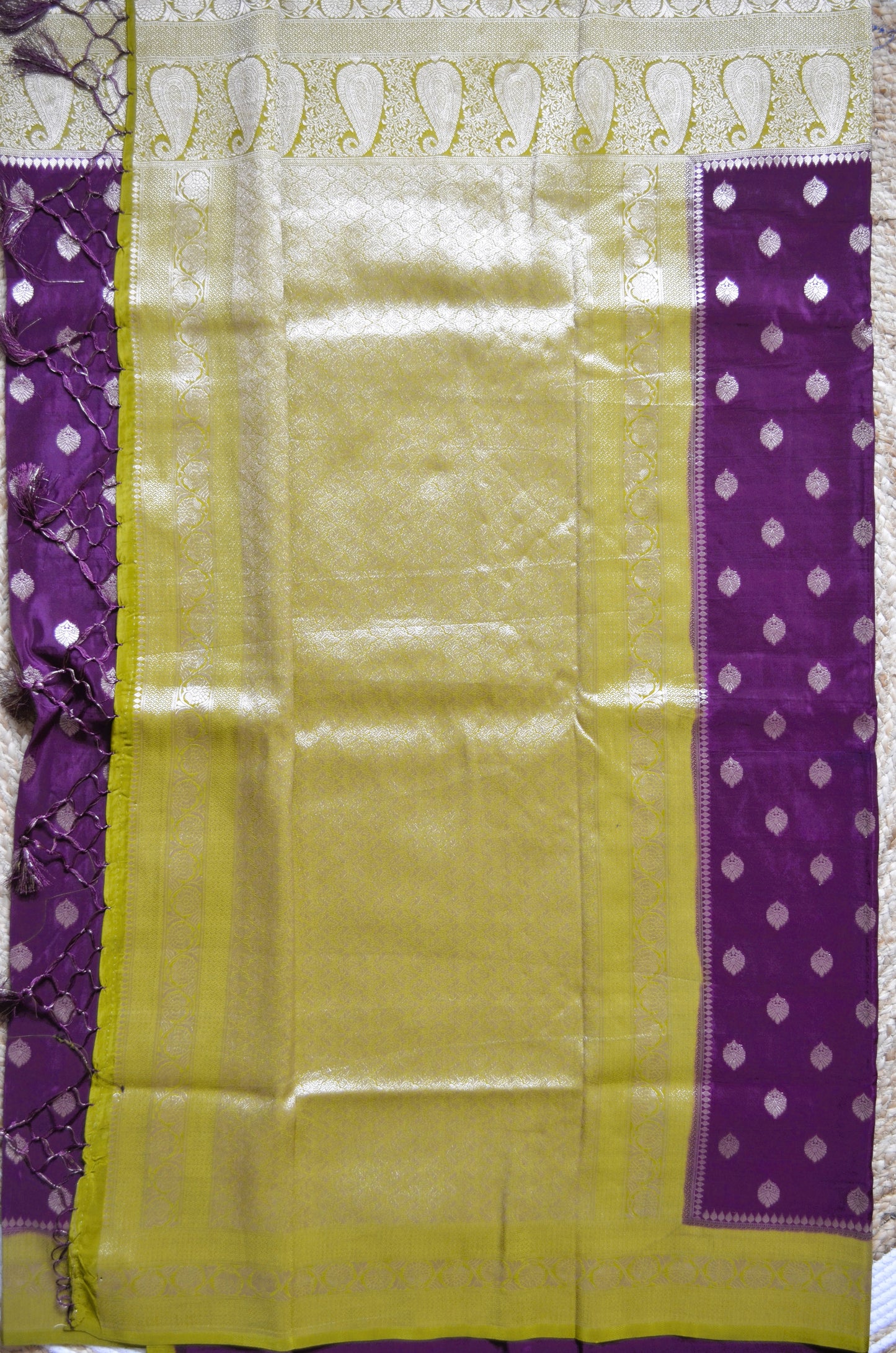 Purple Banarasi Zari Silk Saree