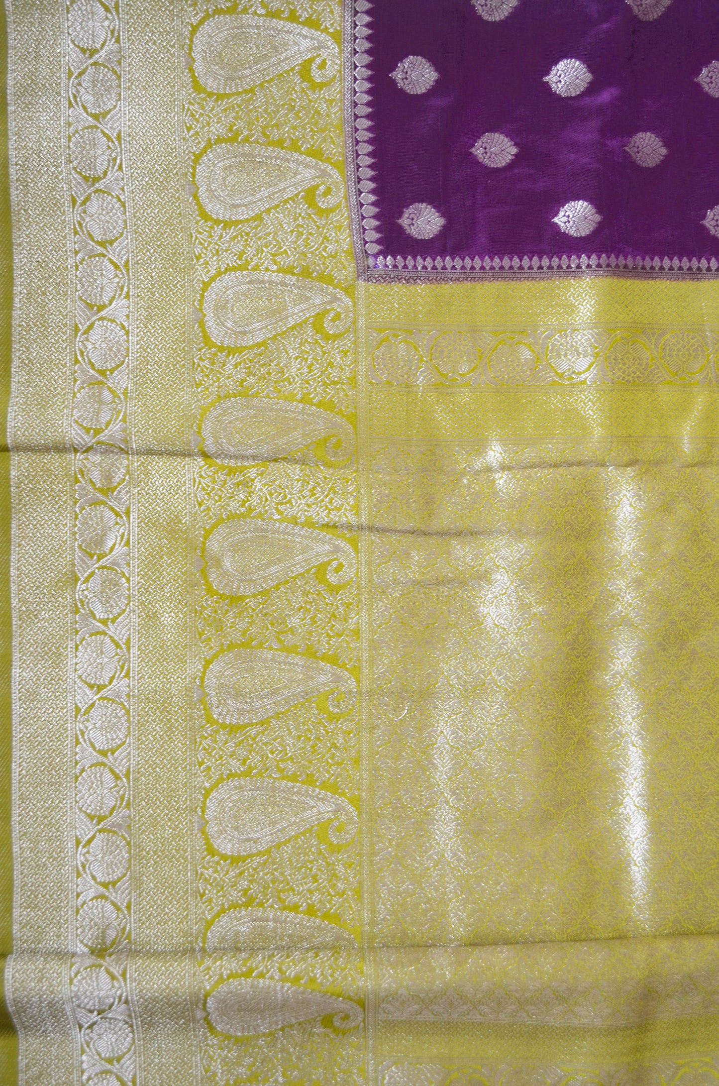 Purple Banarasi Zari Silk Saree