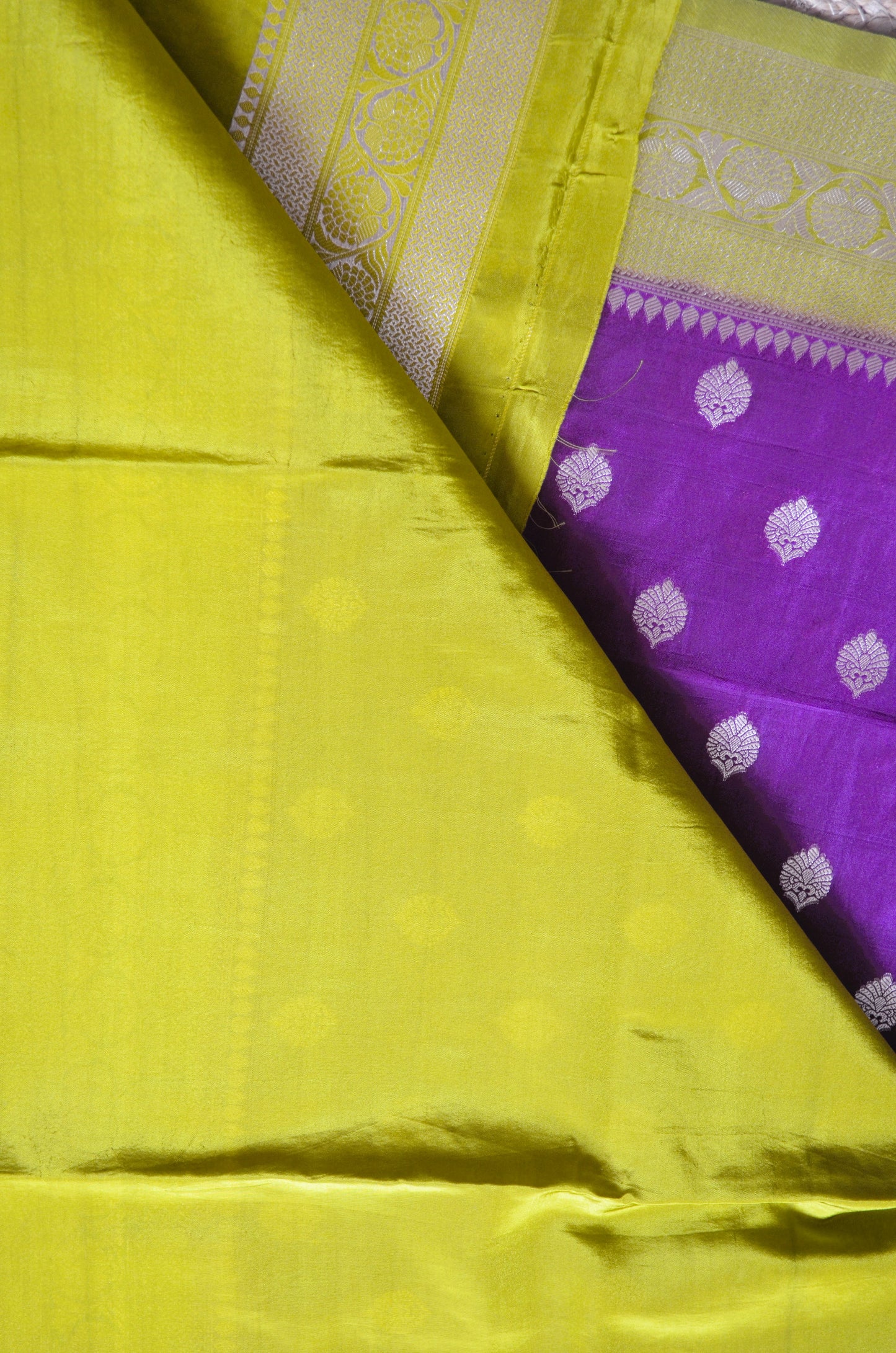 Purple Banarasi Zari Silk Saree