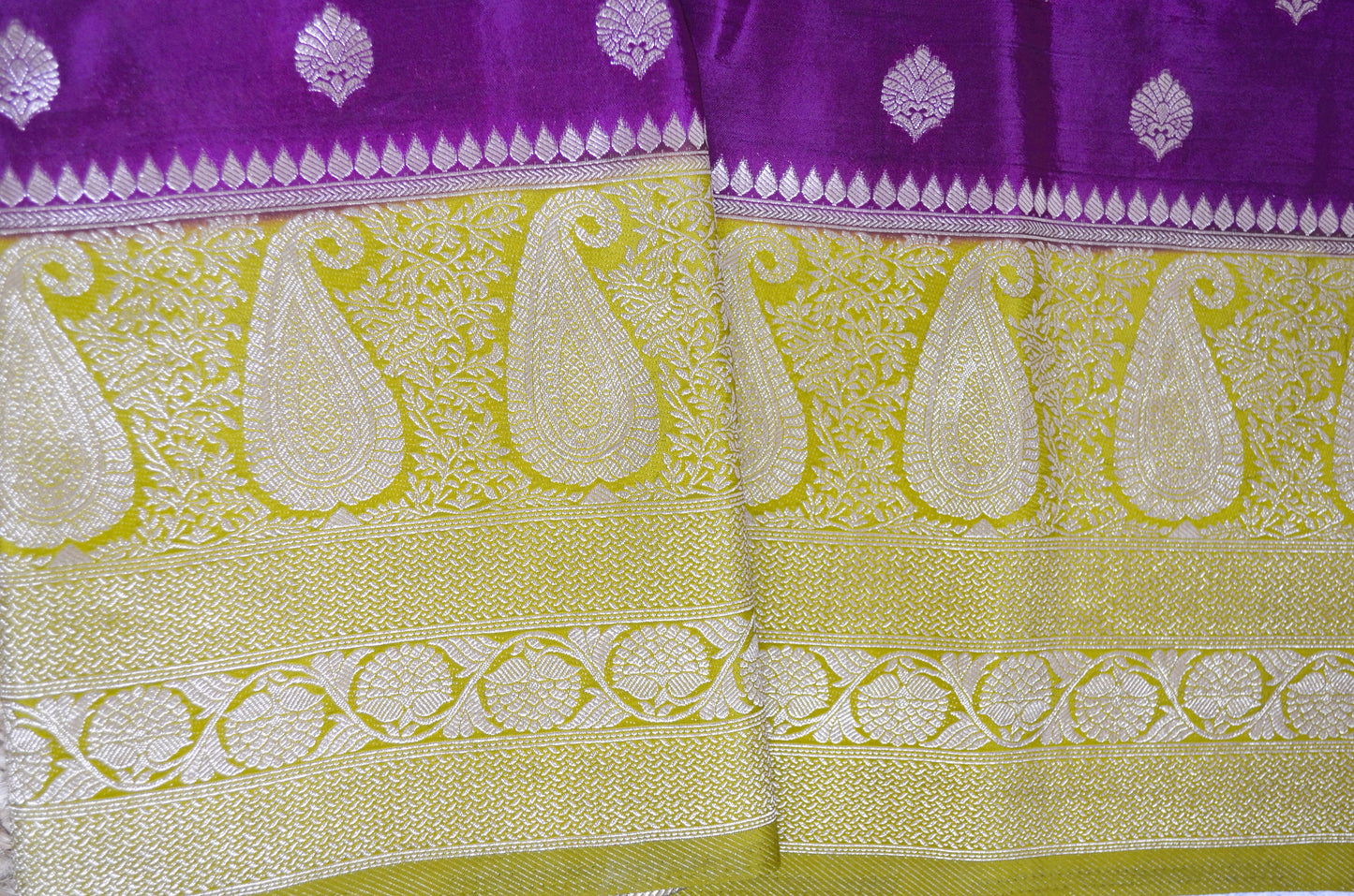 Purple Banarasi Zari Silk Saree