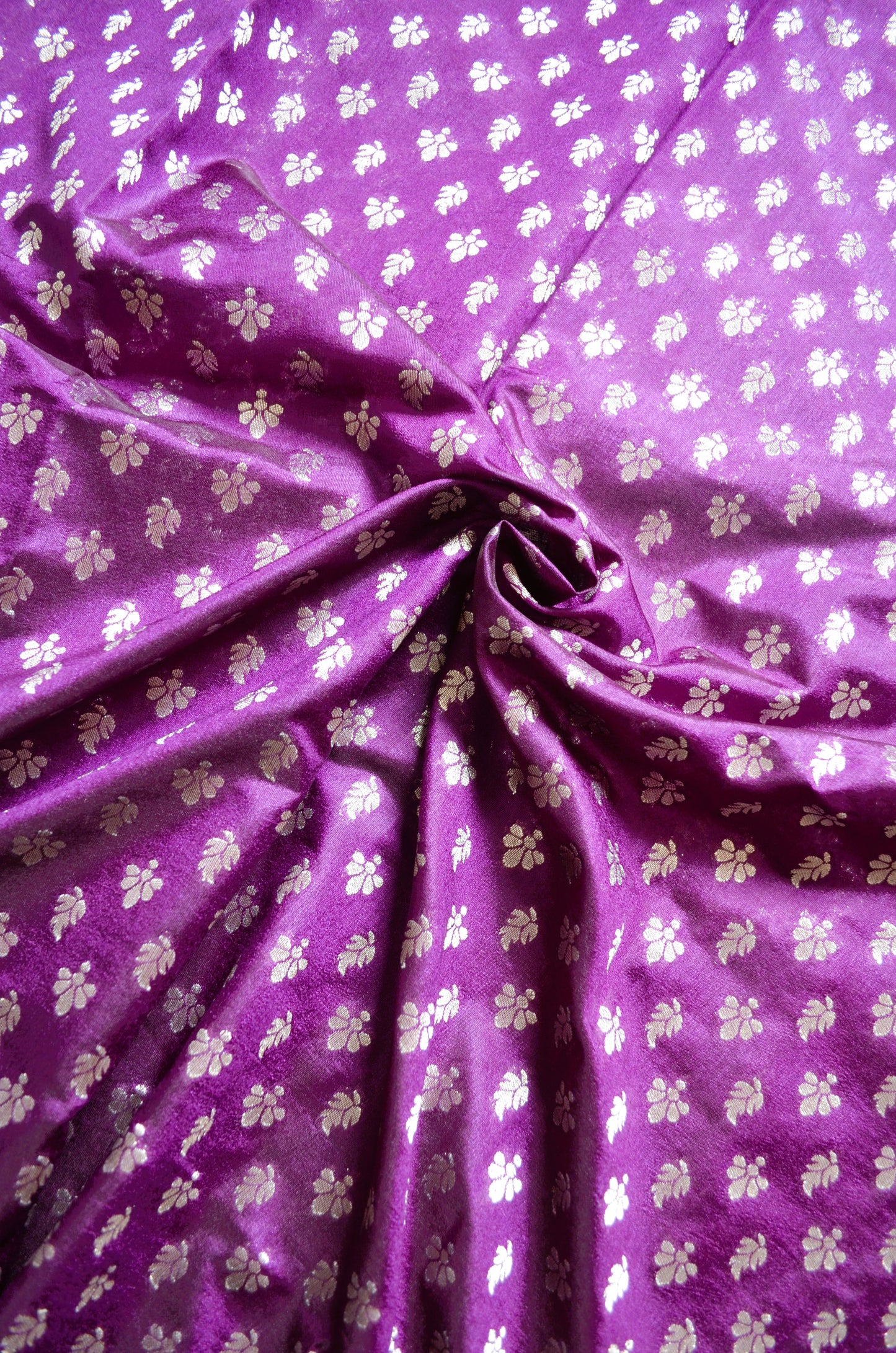 Purple Banarasi Zari Velvet Silk Saree