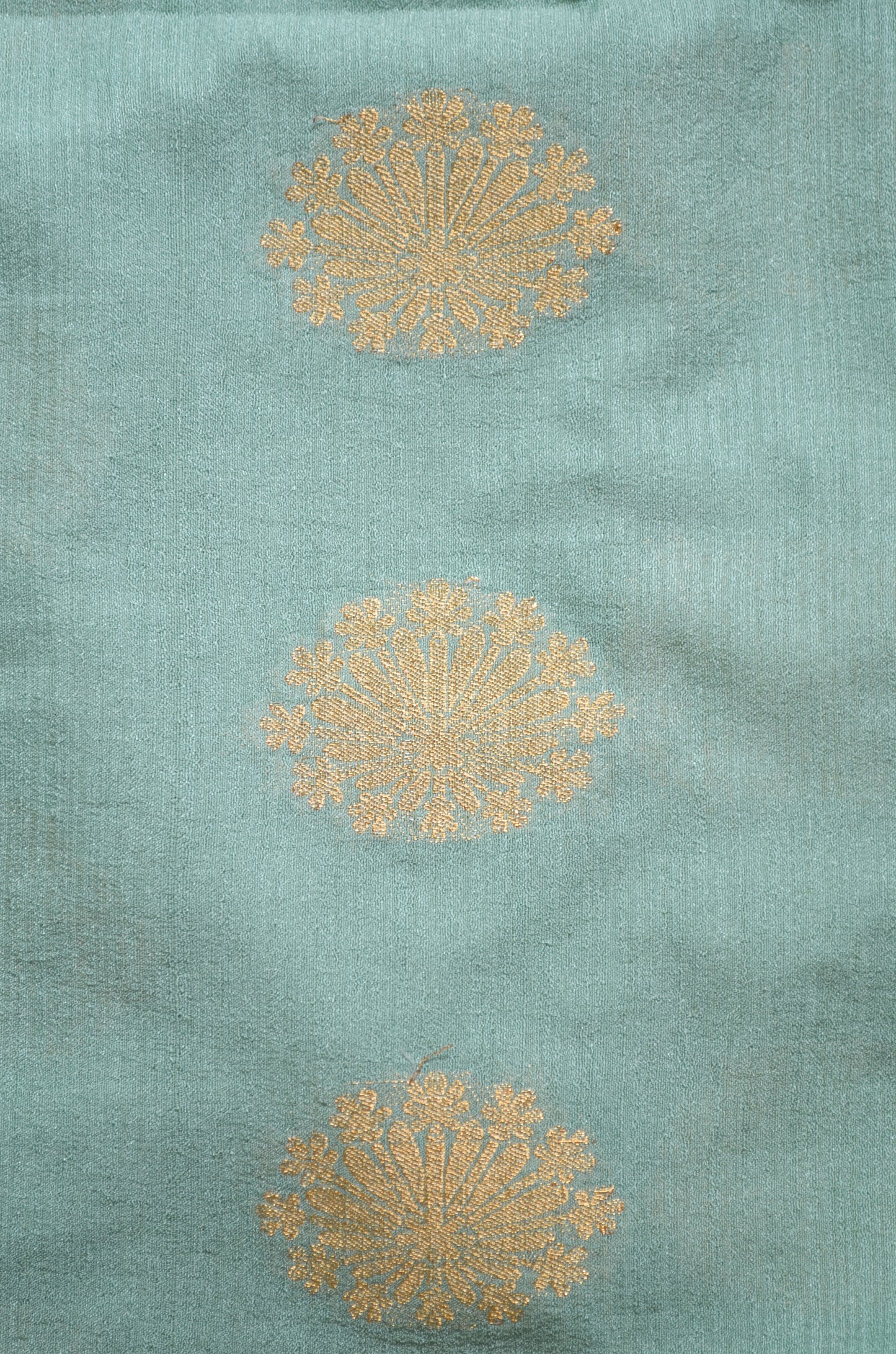 Seafoam Banarasi Zari Crepe Silk Saree