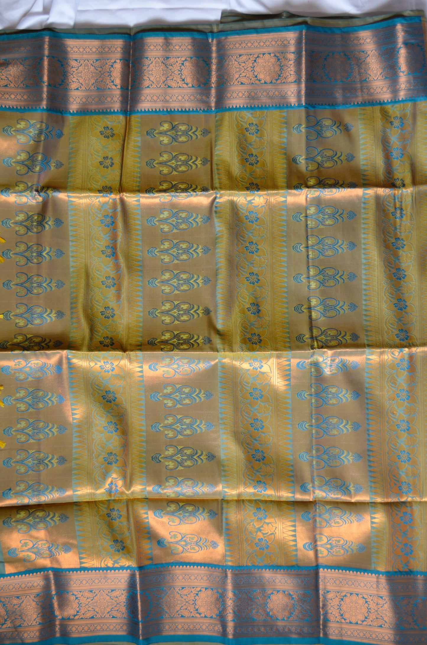 Mustard Banarasi Silk Saree