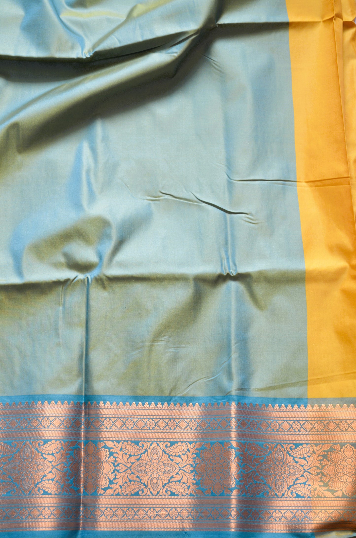 Mustard Banarasi Silk Saree