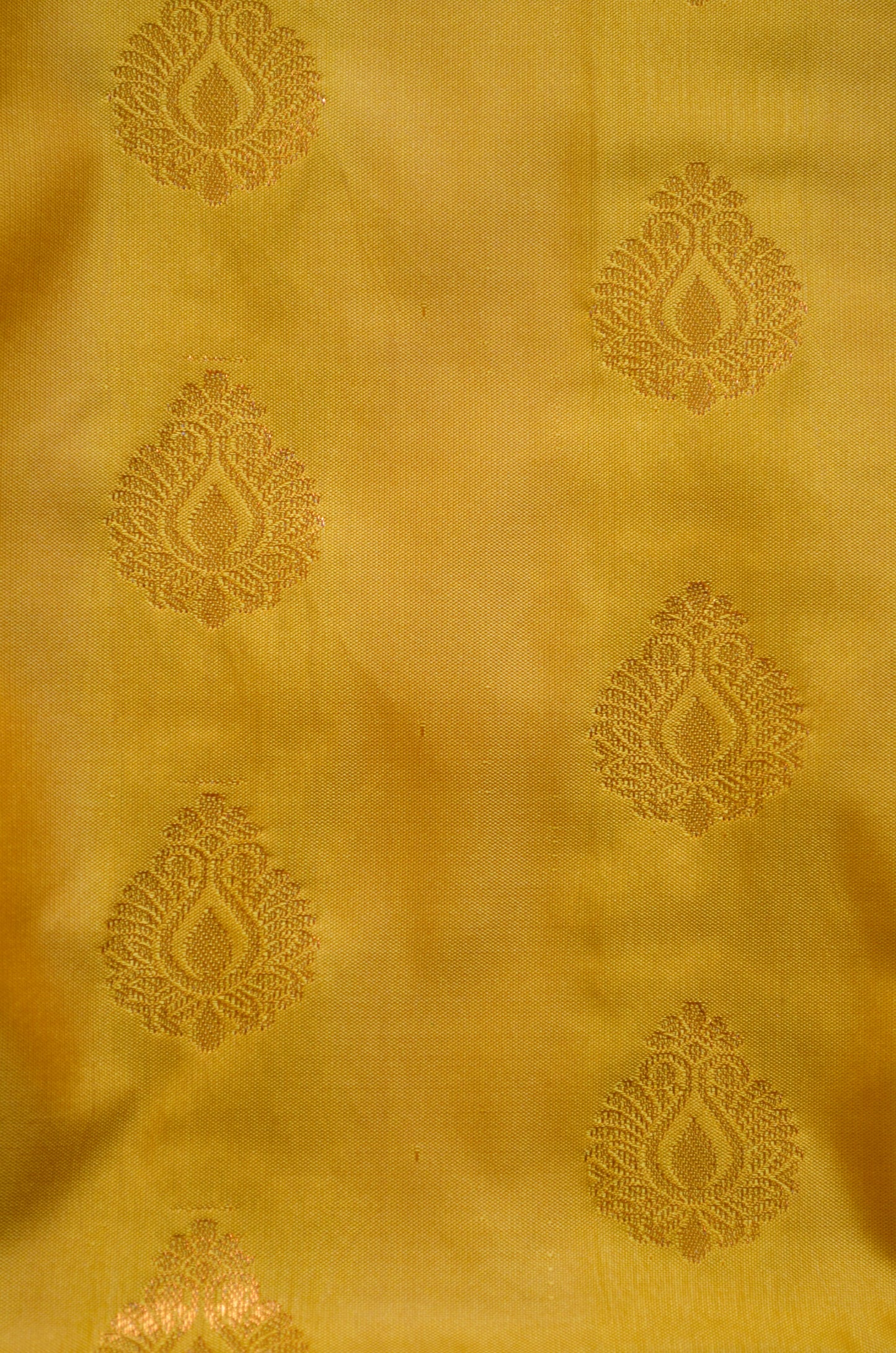 Mustard Banarasi Silk Saree