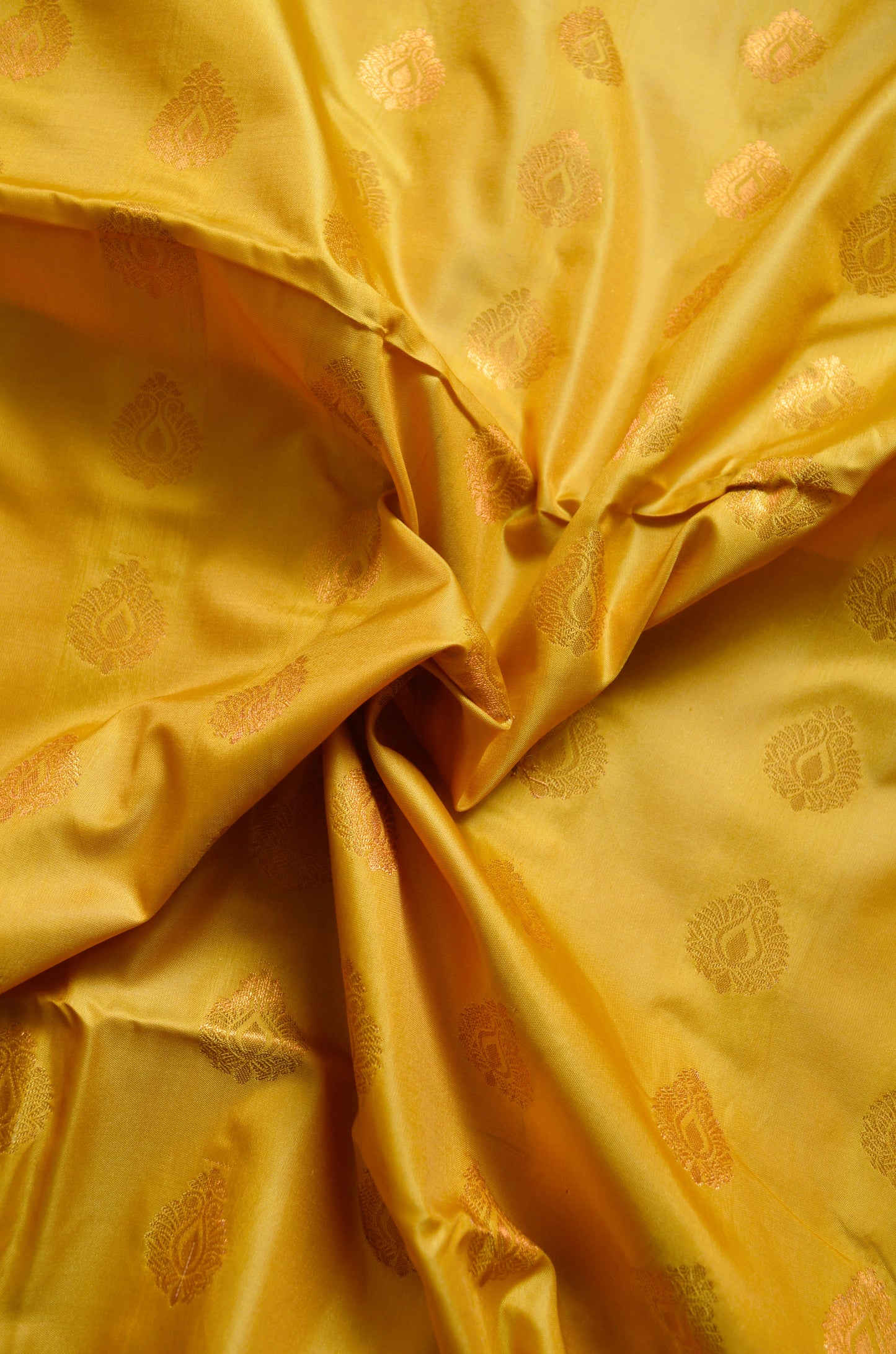 Mustard Banarasi Silk Saree