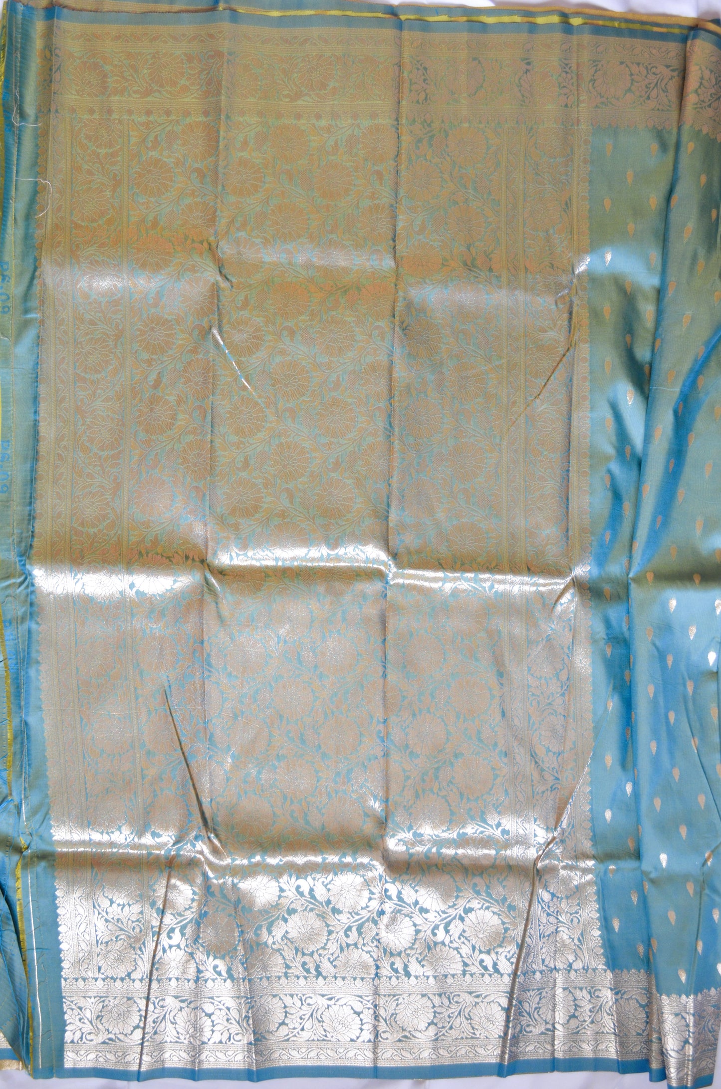 Sea Green Banarasi Silk Saree