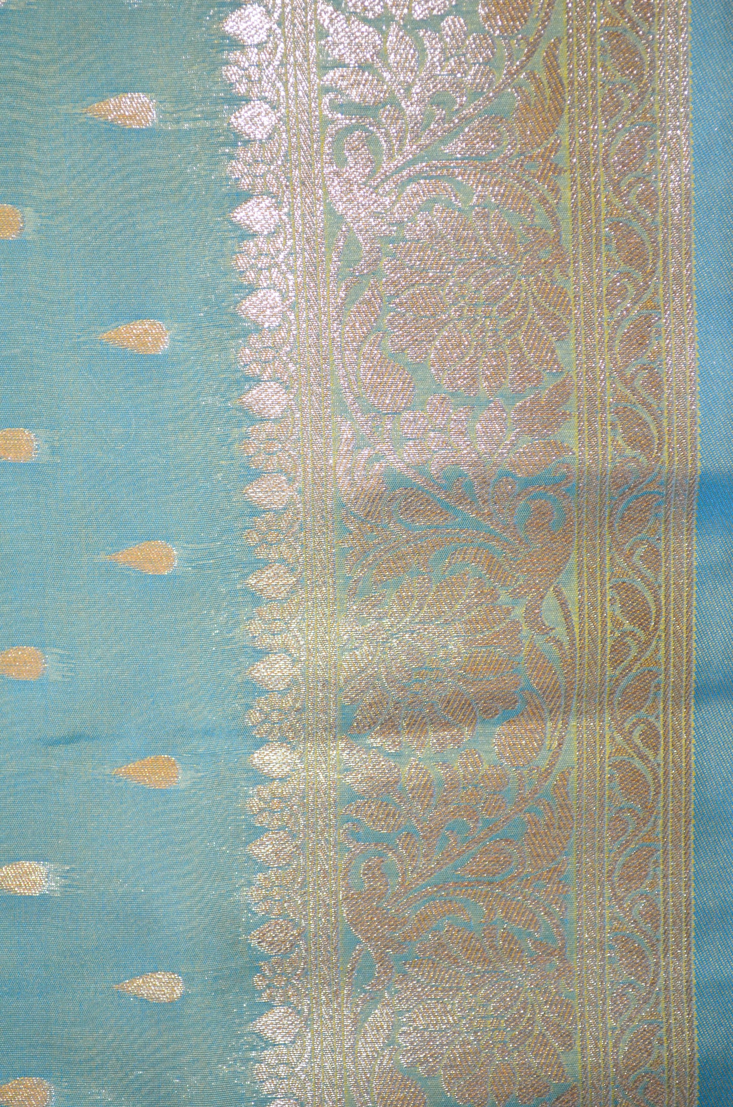 Sea Green Banarasi Silk Saree