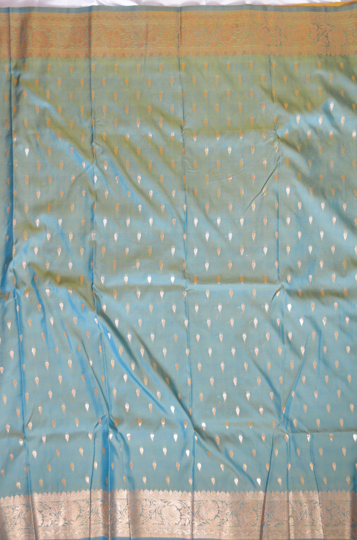 Sea Green Banarasi Silk Saree