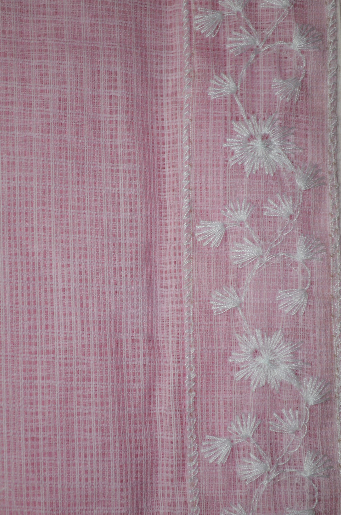 Pink Chikankari Kota Saree