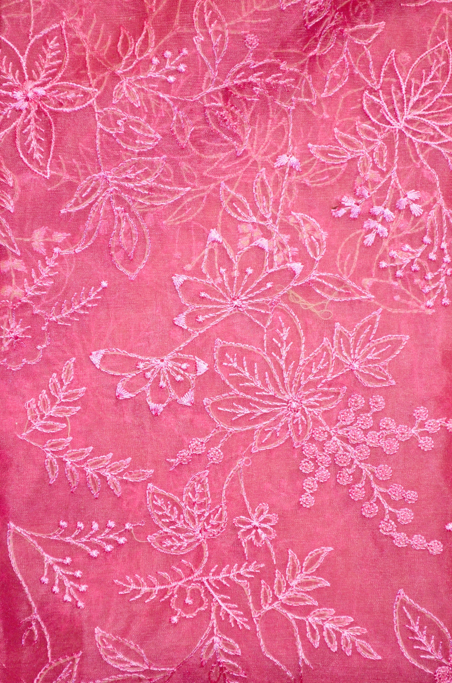 Mauve Embriodered Chikankari Saree