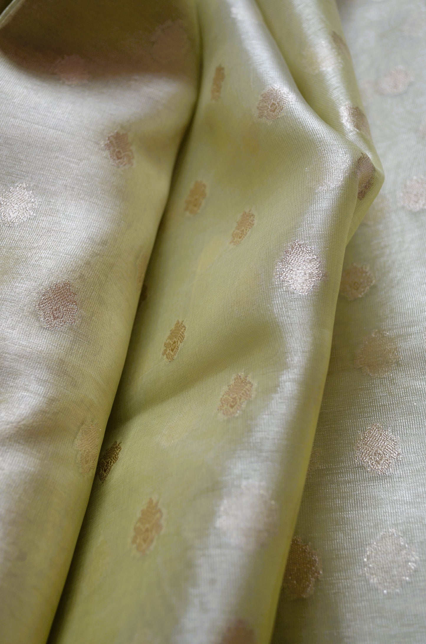Pistacchio Banarasi Zari Tissue Silk Saree