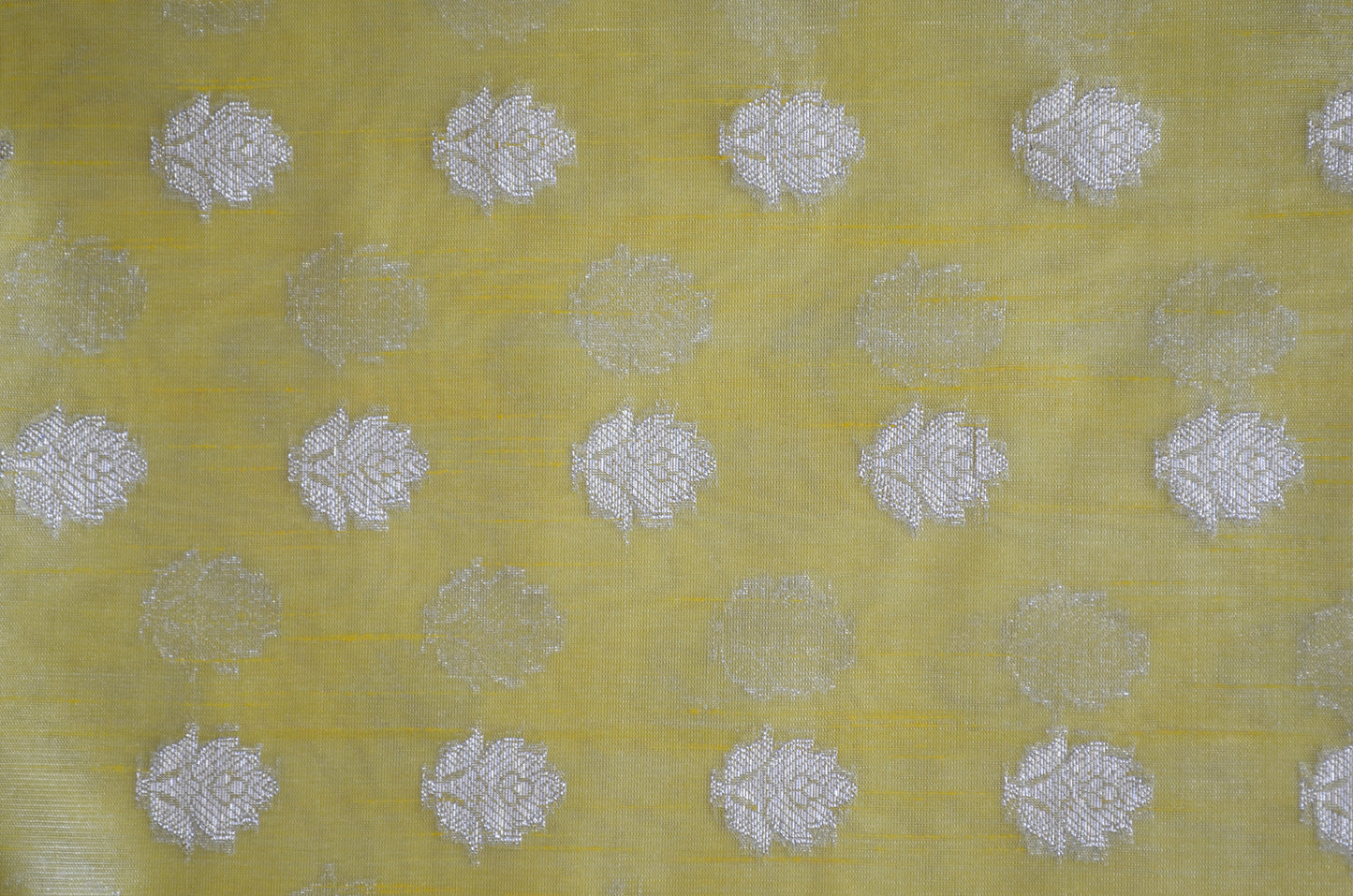 Yellow Woven Banarasi Zari Tissue Silk Saree