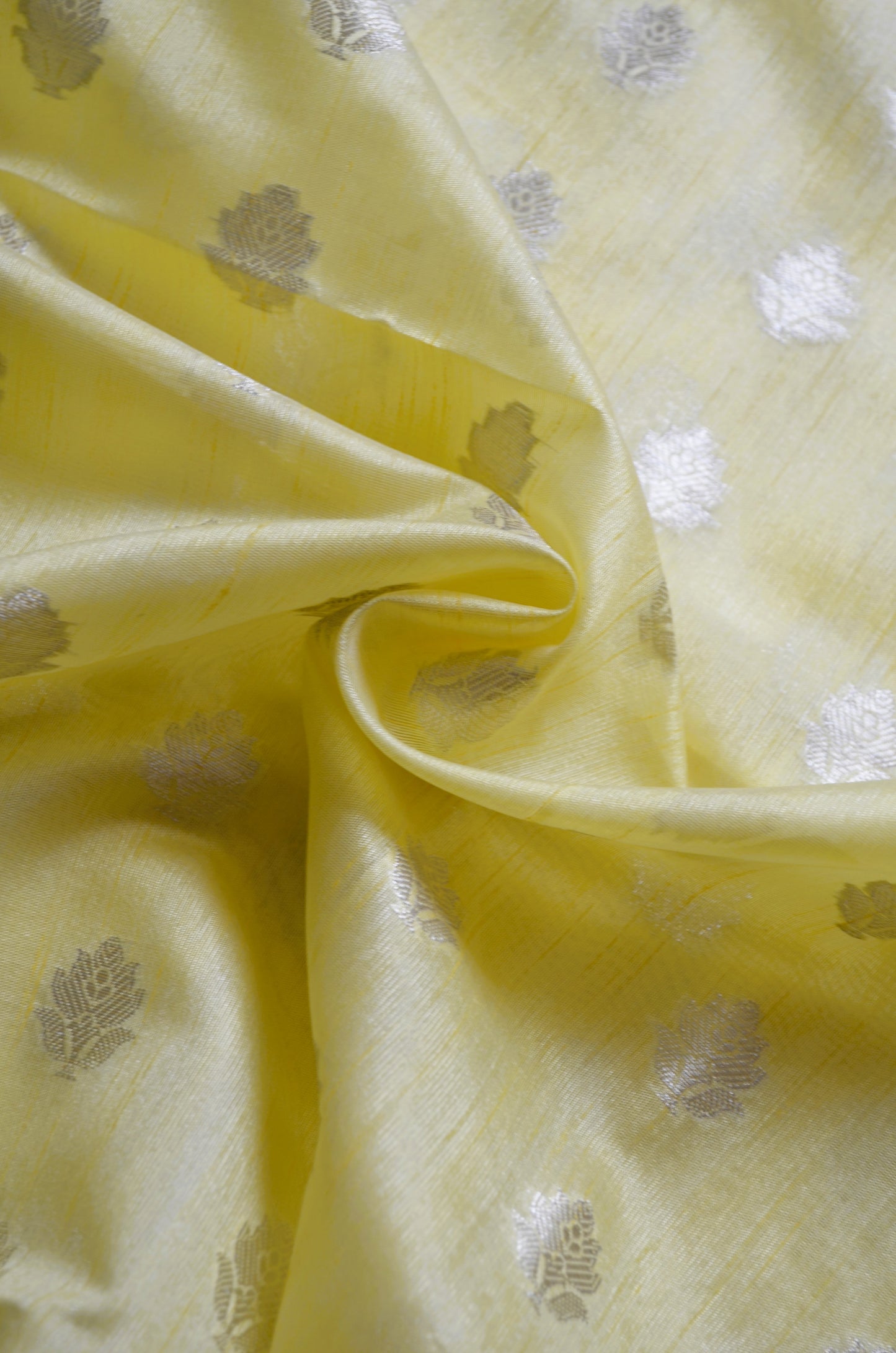 Yellow Woven Banarasi Zari Tissue Silk Saree