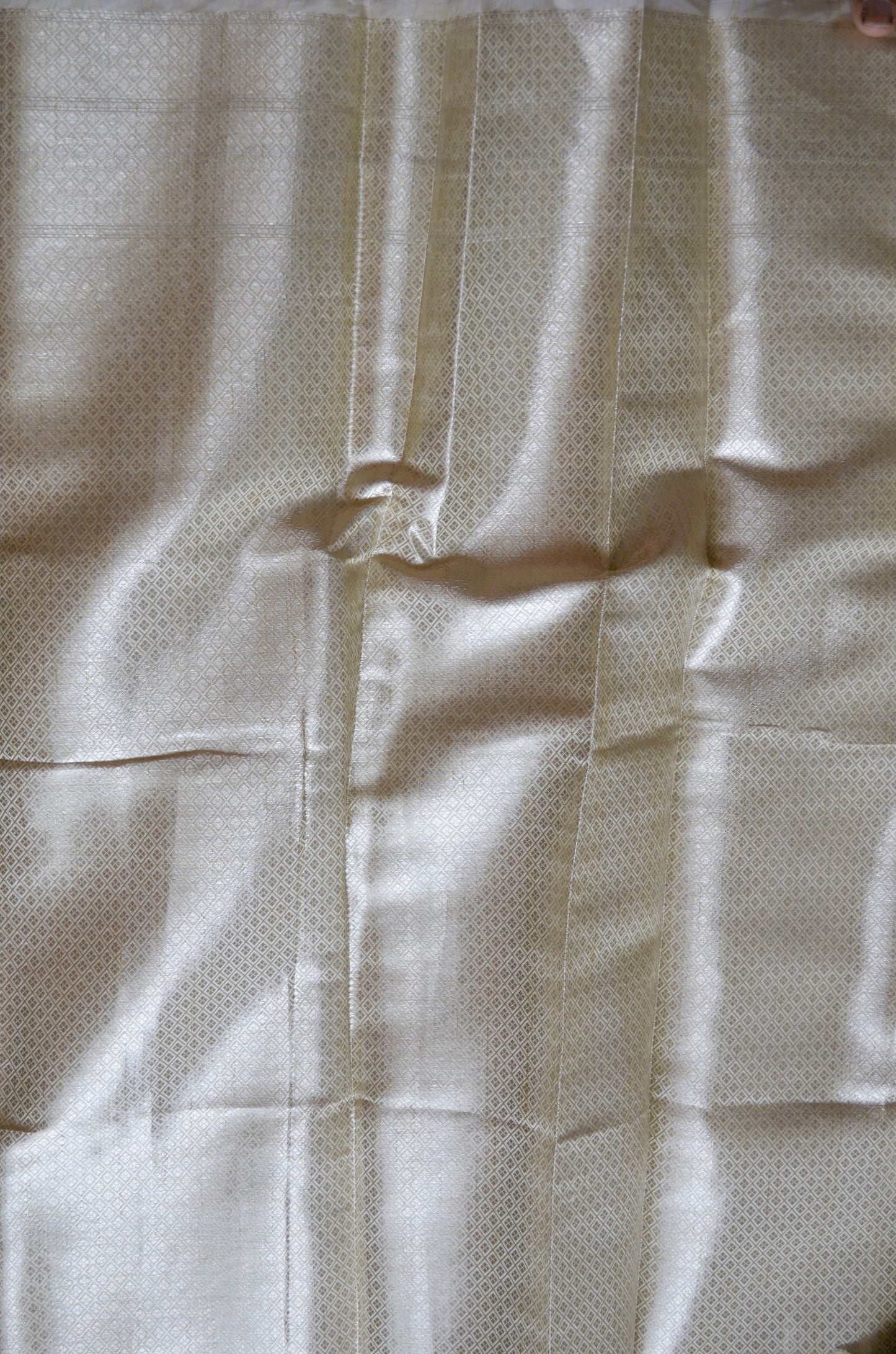 Beige Woven Banarasi Zari Tissue Silk Saree