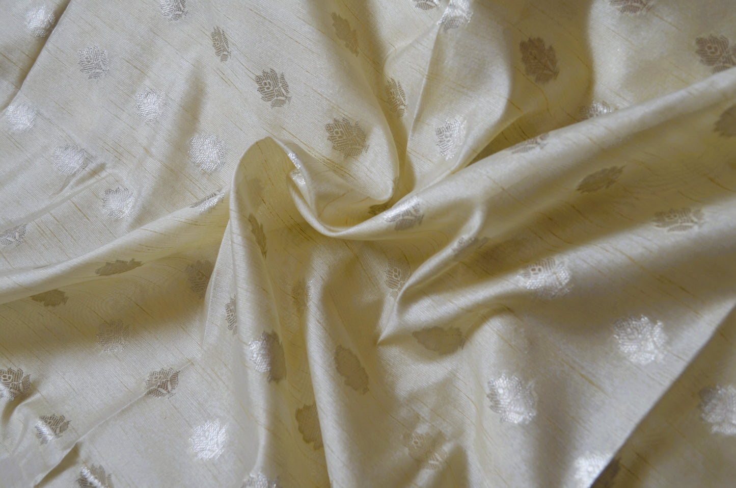 Beige Woven Banarasi Zari Tissue Silk Saree