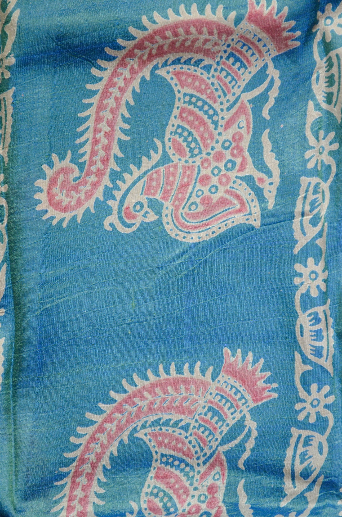 Cyan Dual Tone Pure Silk Sonamukhi Handloom Saree