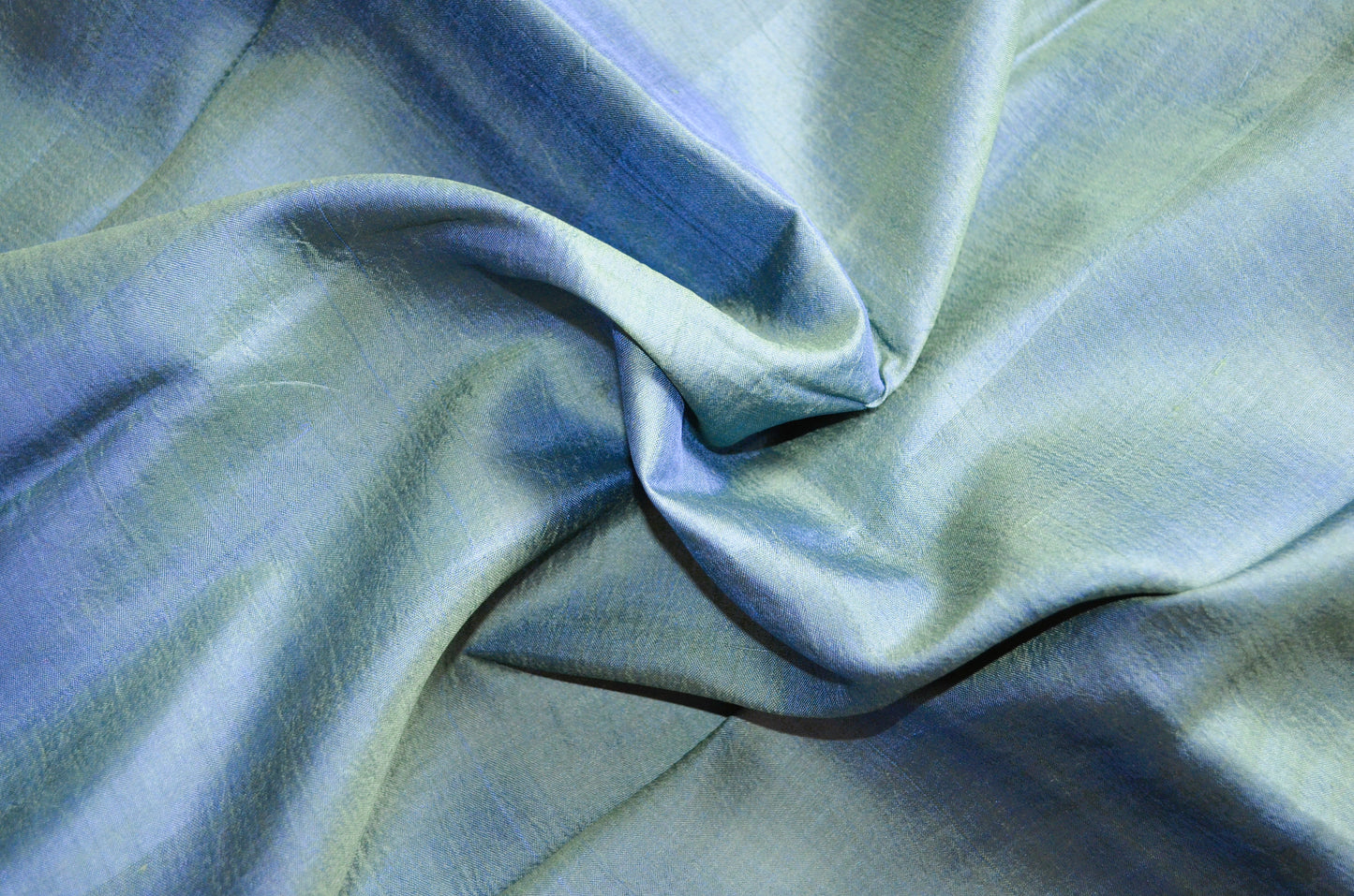 Cyan Dual Tone Pure Silk Sonamukhi Handloom Saree