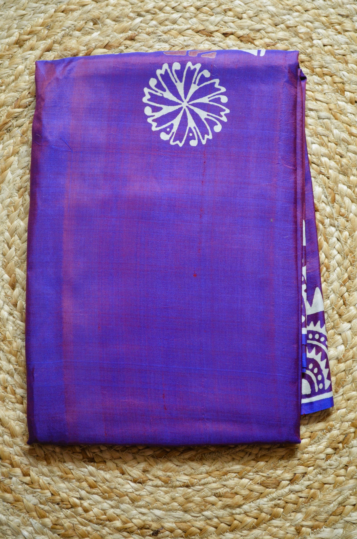 Purple Dual Tone Pure Silk Sonamukhi Handloom Saree