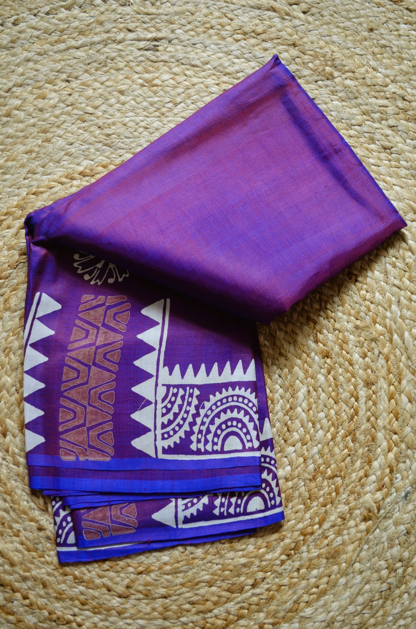Purple Dual Tone Pure Silk Sonamukhi Handloom Saree