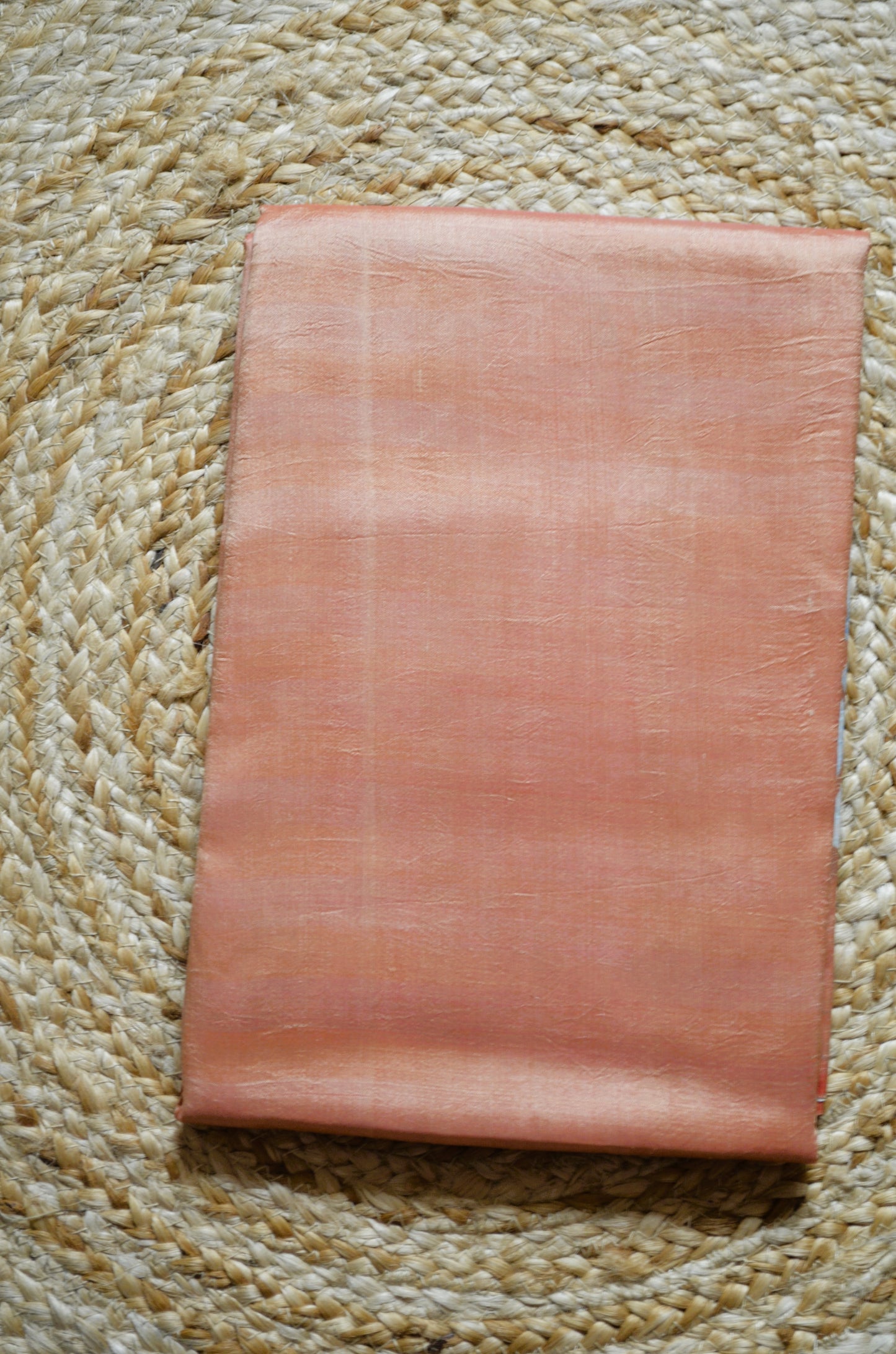 Orange Dual Tone Pure Silk Sonamukhi Handloom Saree