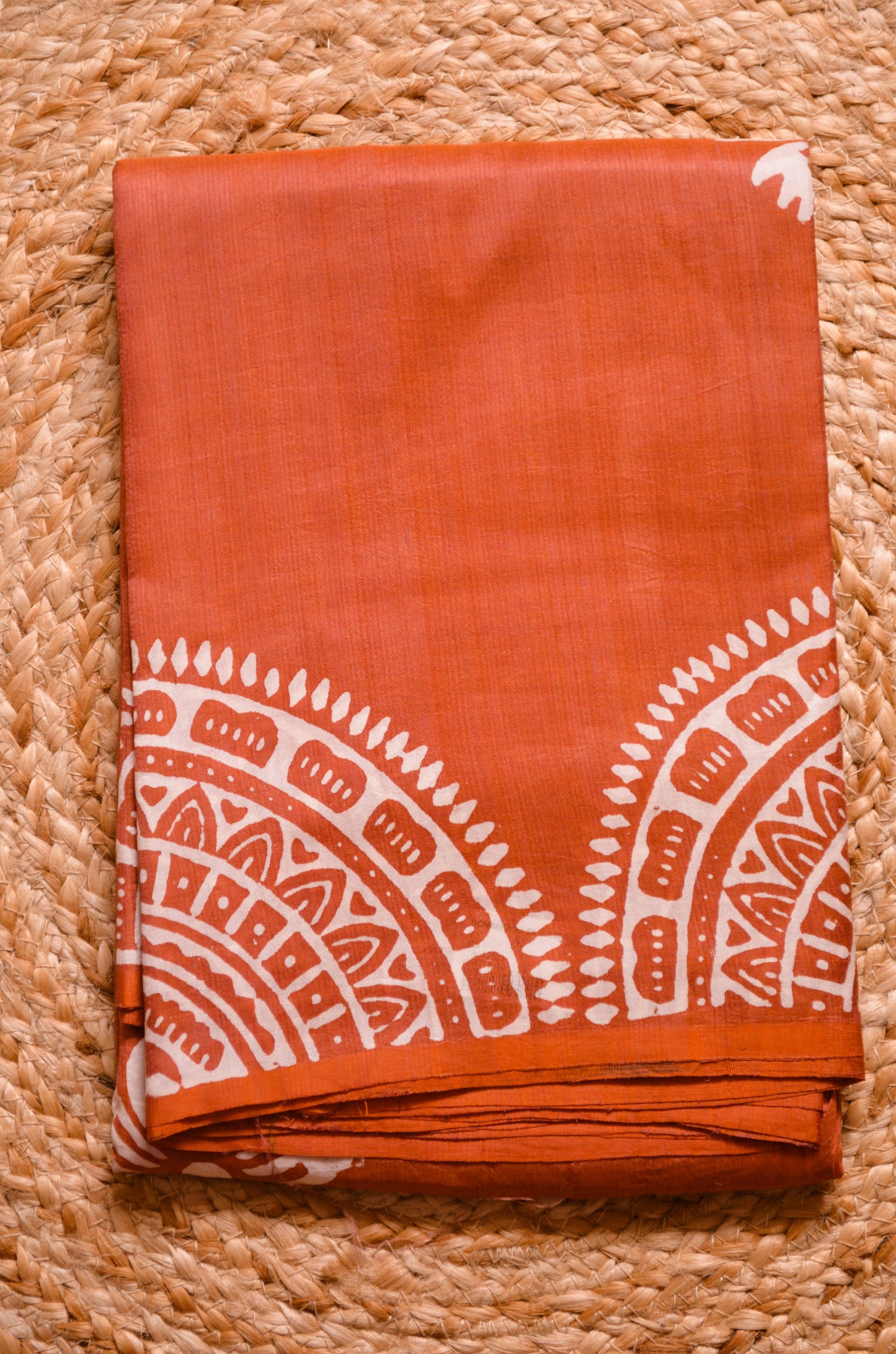Rust Dual Tone Pure Silk Sonamukhi Handloom Saree