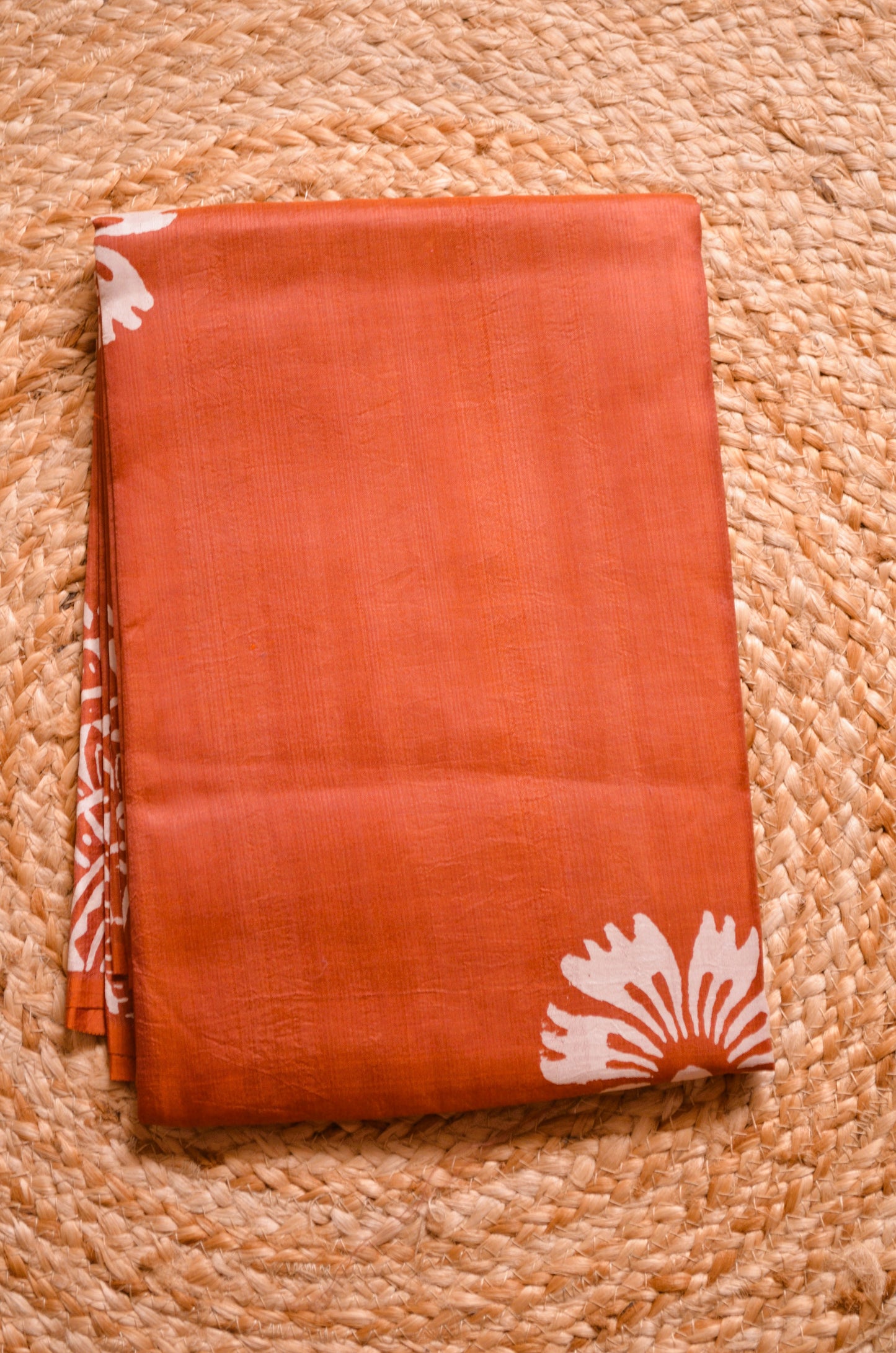 Rust Dual Tone Pure Silk Sonamukhi Handloom Saree