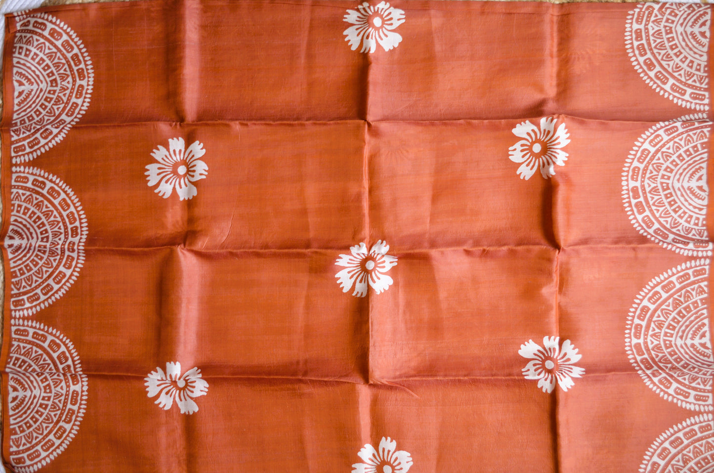 Rust Dual Tone Pure Silk Sonamukhi Handloom Saree