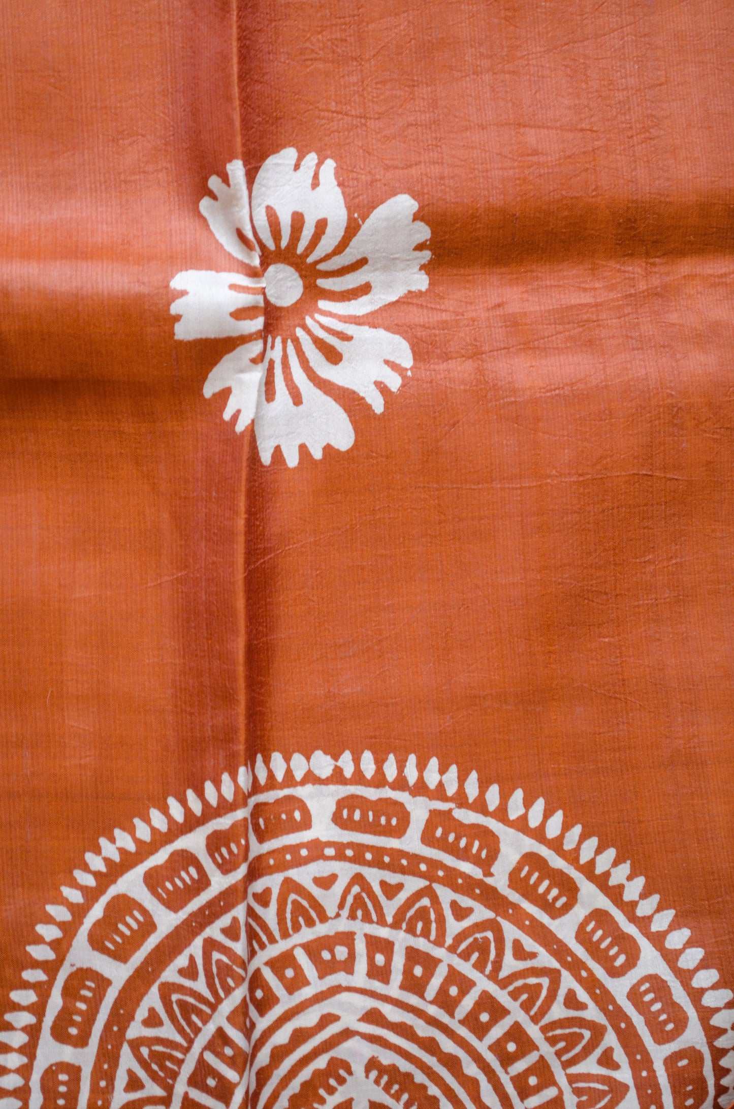 Rust Dual Tone Pure Silk Sonamukhi Handloom Saree
