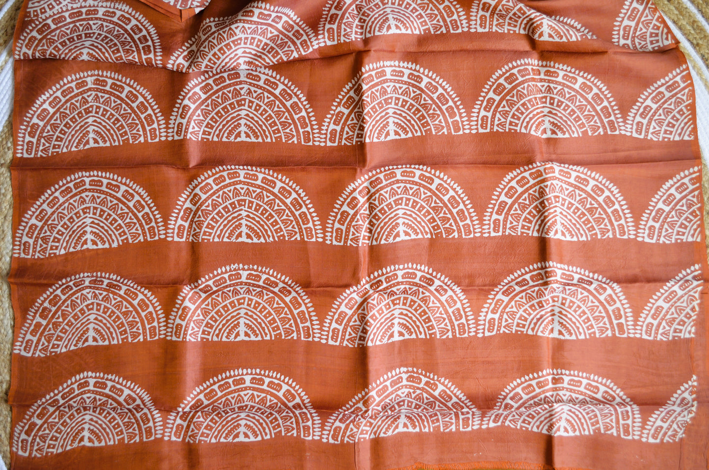 Rust Dual Tone Pure Silk Sonamukhi Handloom Saree