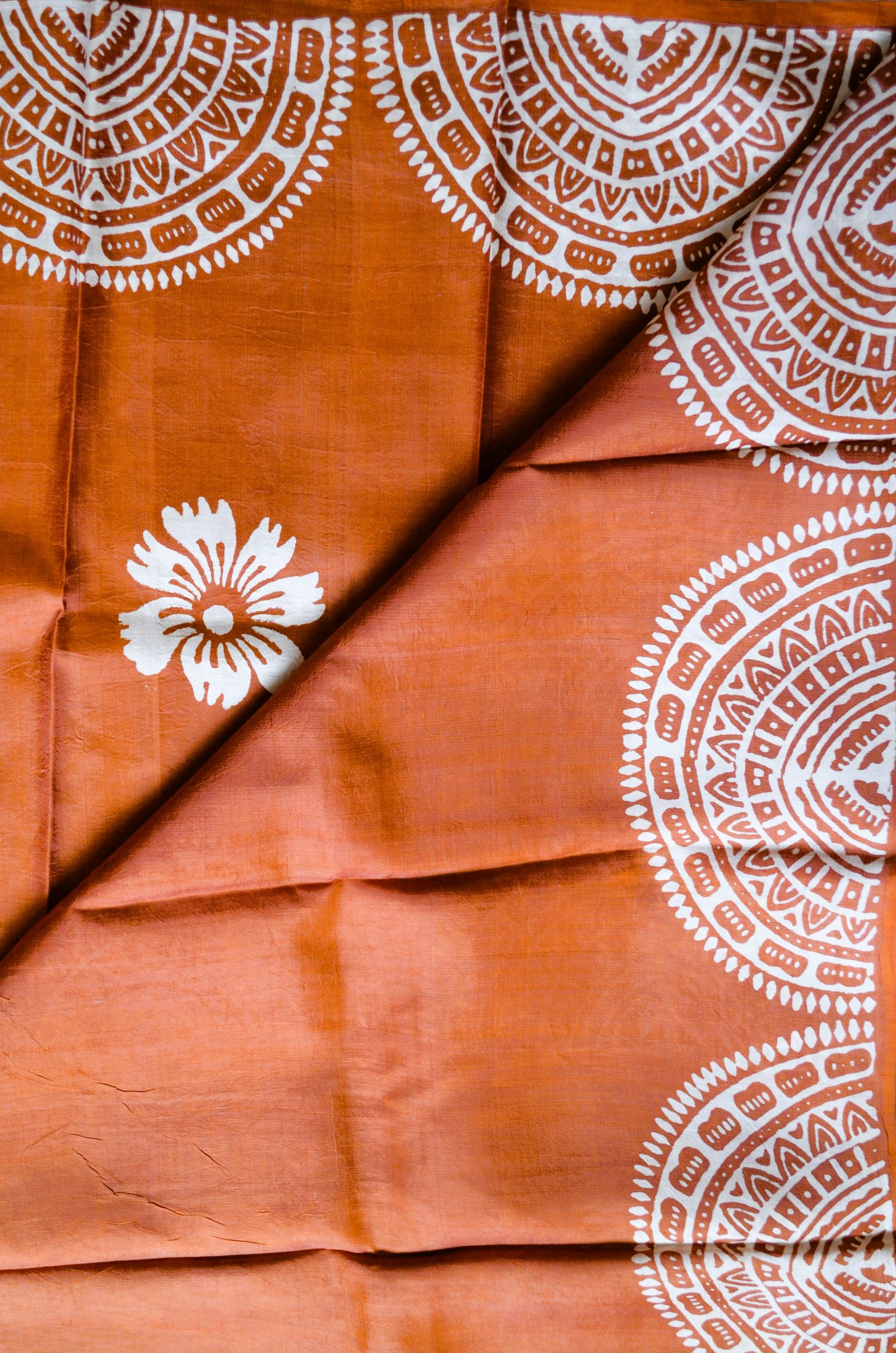 Rust Dual Tone Pure Silk Sonamukhi Handloom Saree