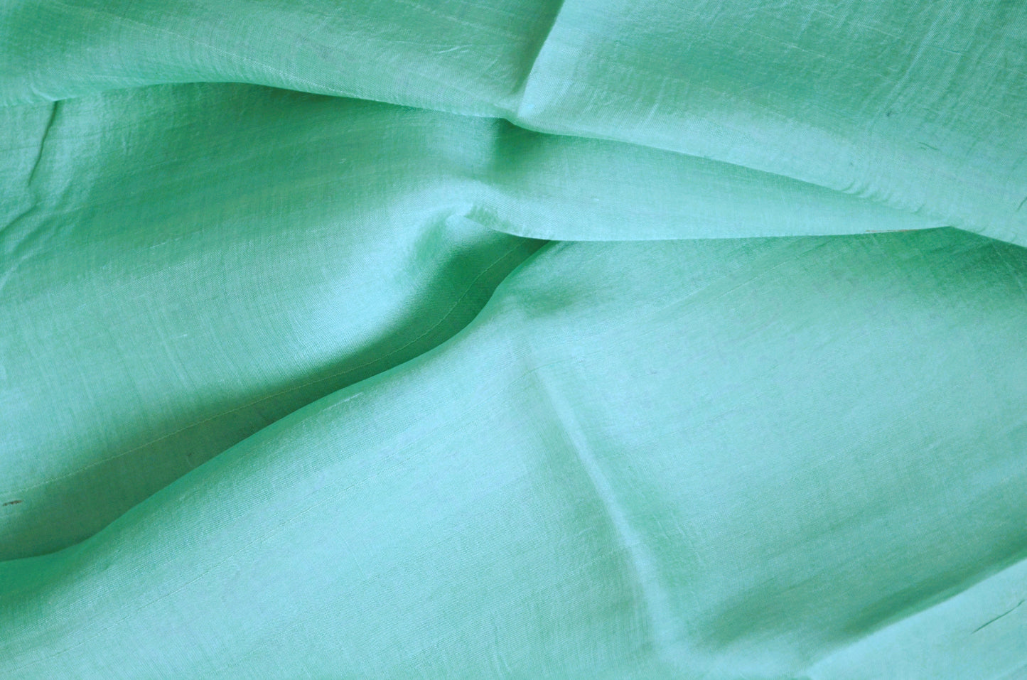 Sea Green Block Print Pure Silk Handloom Saree