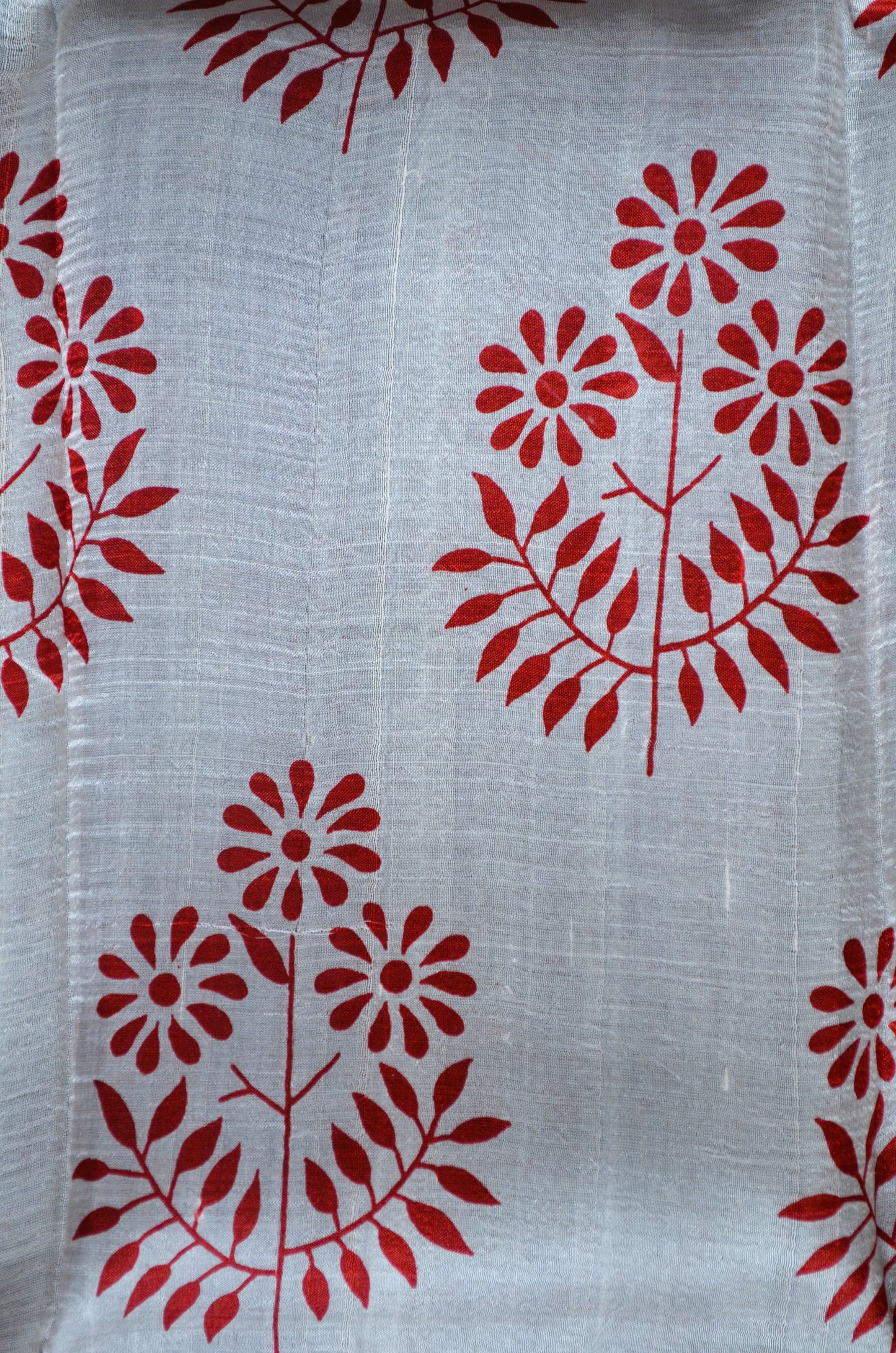 Black Block Print Pure Silk Handloom Saree