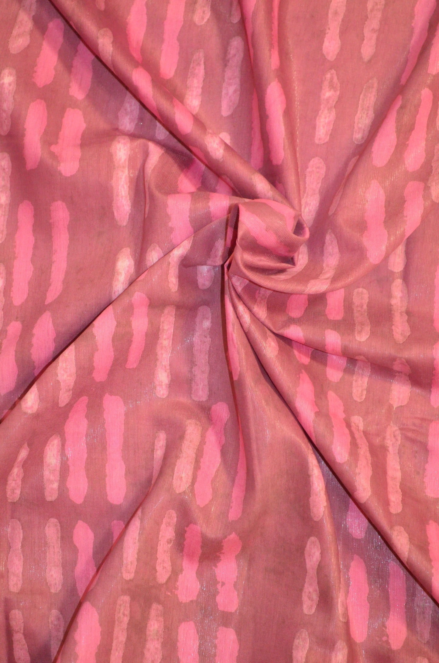 Rouge Maheshwari Dabu Block Print Vegan Silk Handloom Saree