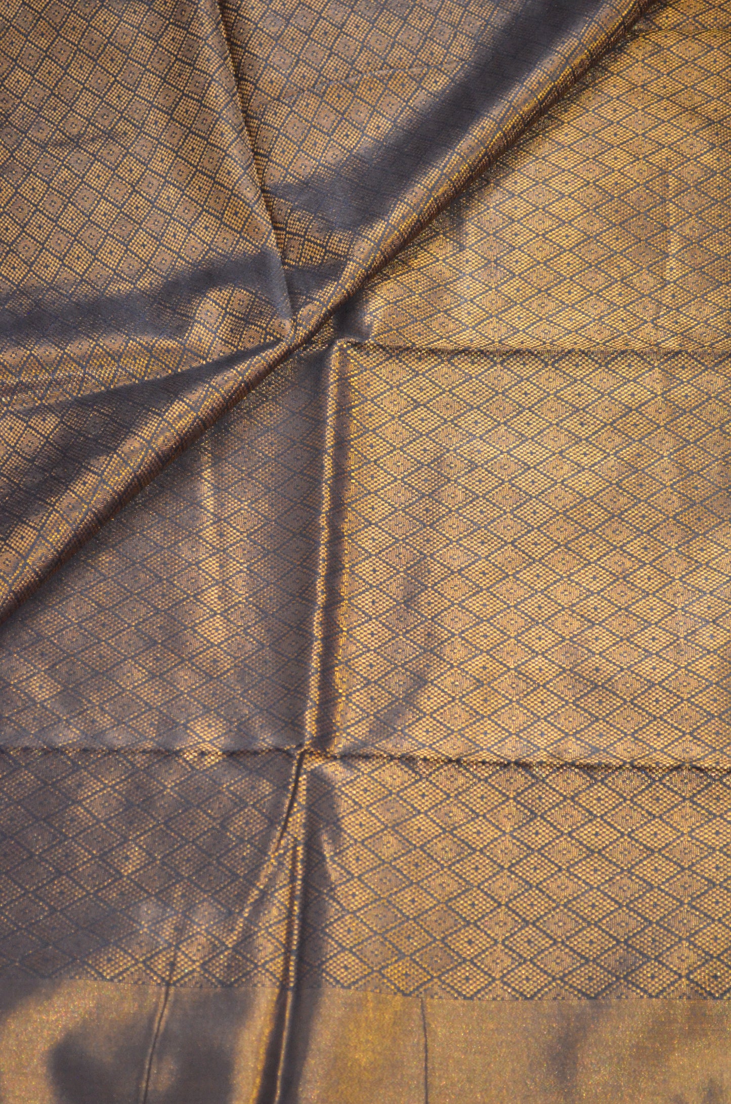 Black Kanjeevaram Zari Vegan Silk Handloom Saree
