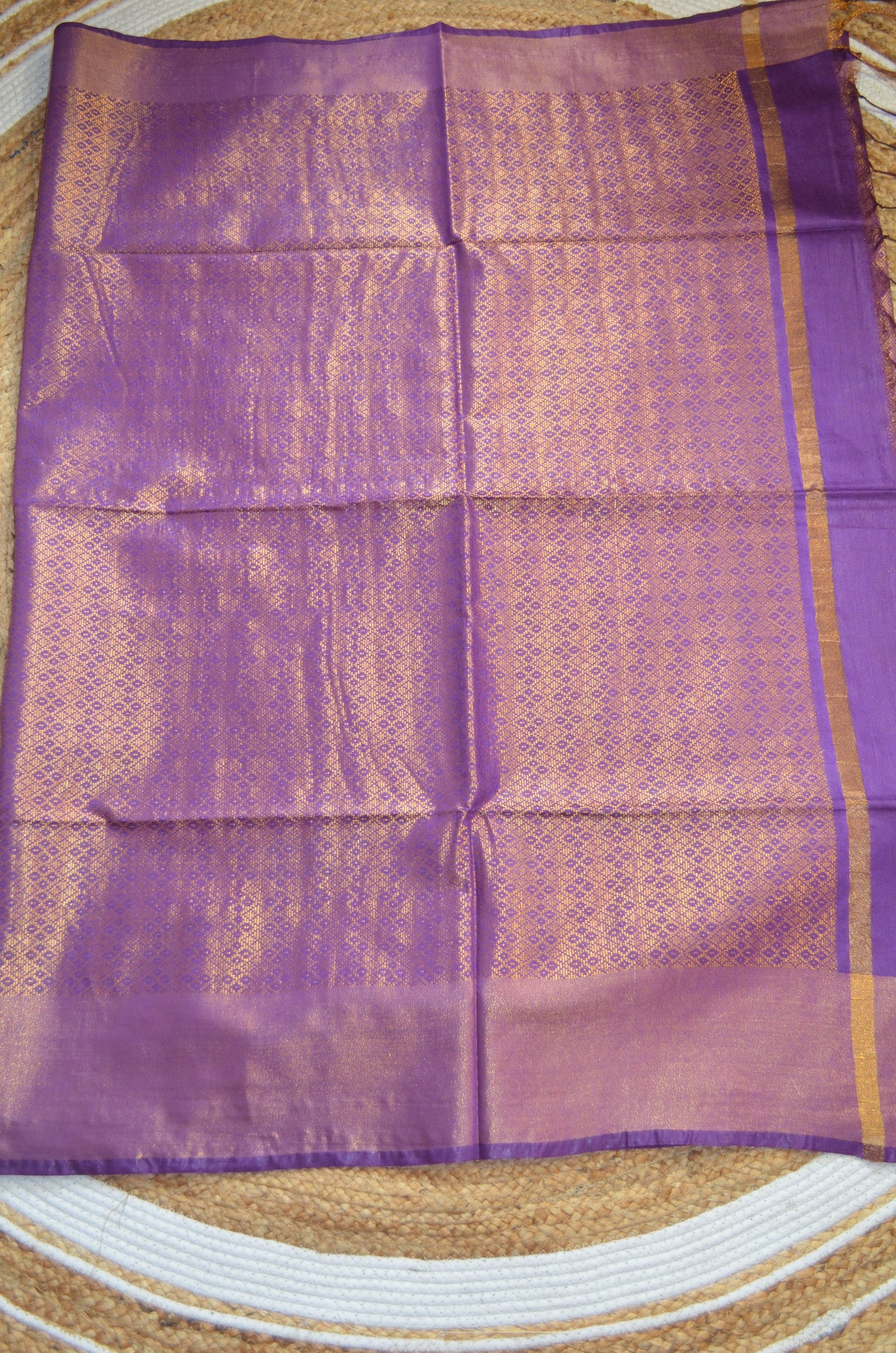 Purple Kanjeevaram Zari Vegan Silk Handloom Saree